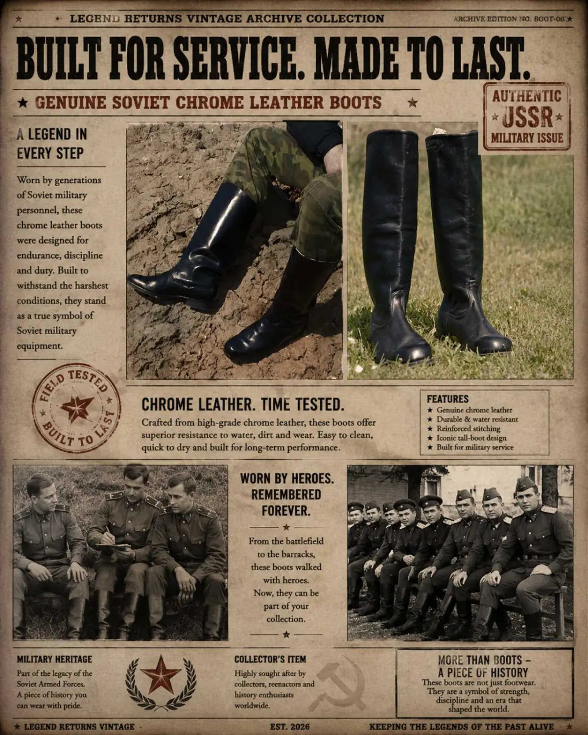Soviet Chrome Leather Boots: The History of the Legendary High Boots of the USSR