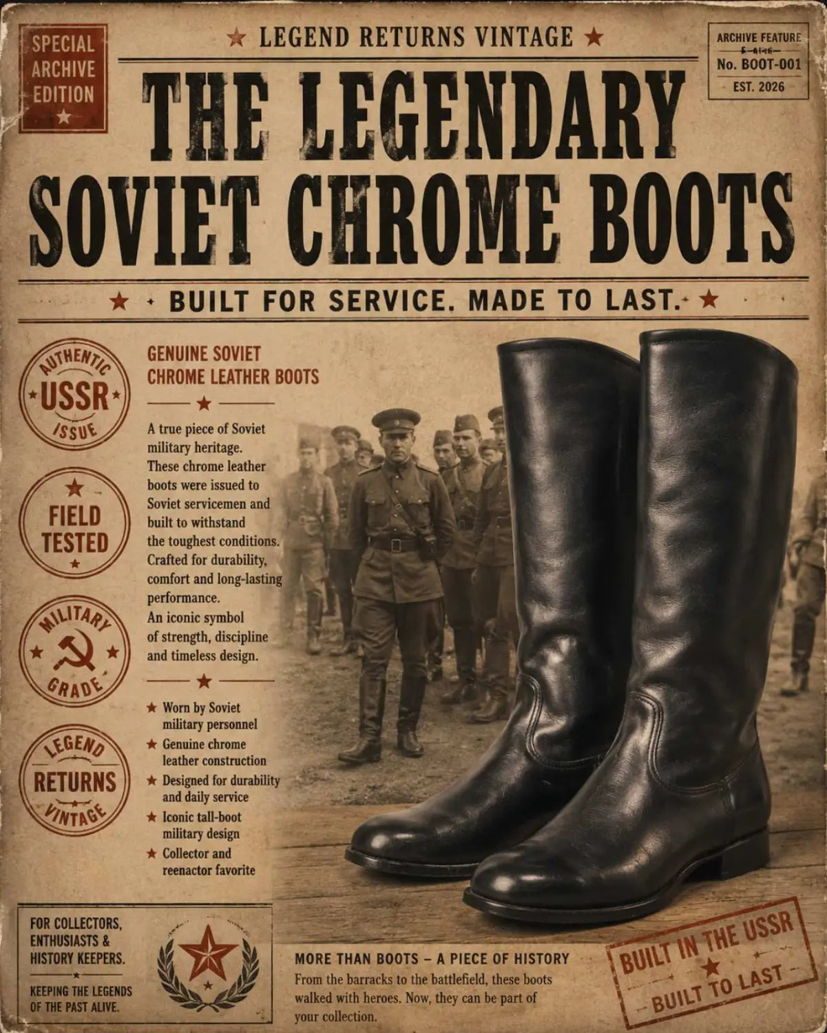 Soviet Chrome Leather Boots: The History of the Legendary High Boots of the USSR