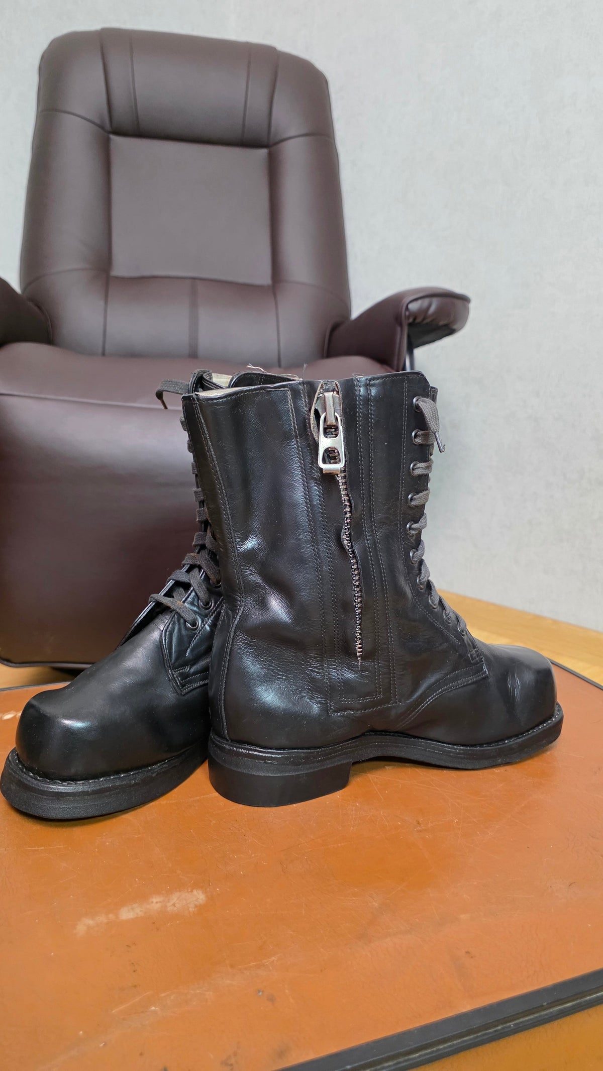USSR Soviet Vintage Pilot Flight Boots Black Leather Air Force Footwear