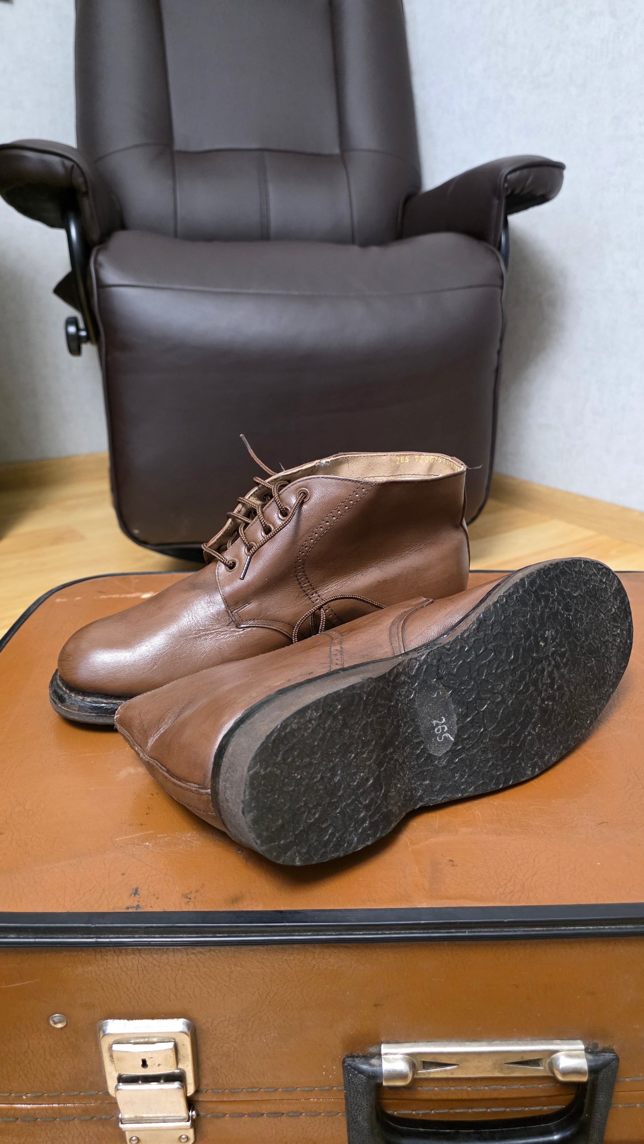USSR Winter Leather Boots Shearling Lined Soviet Vintage Men's Footwear - Legend Returns Vintage
