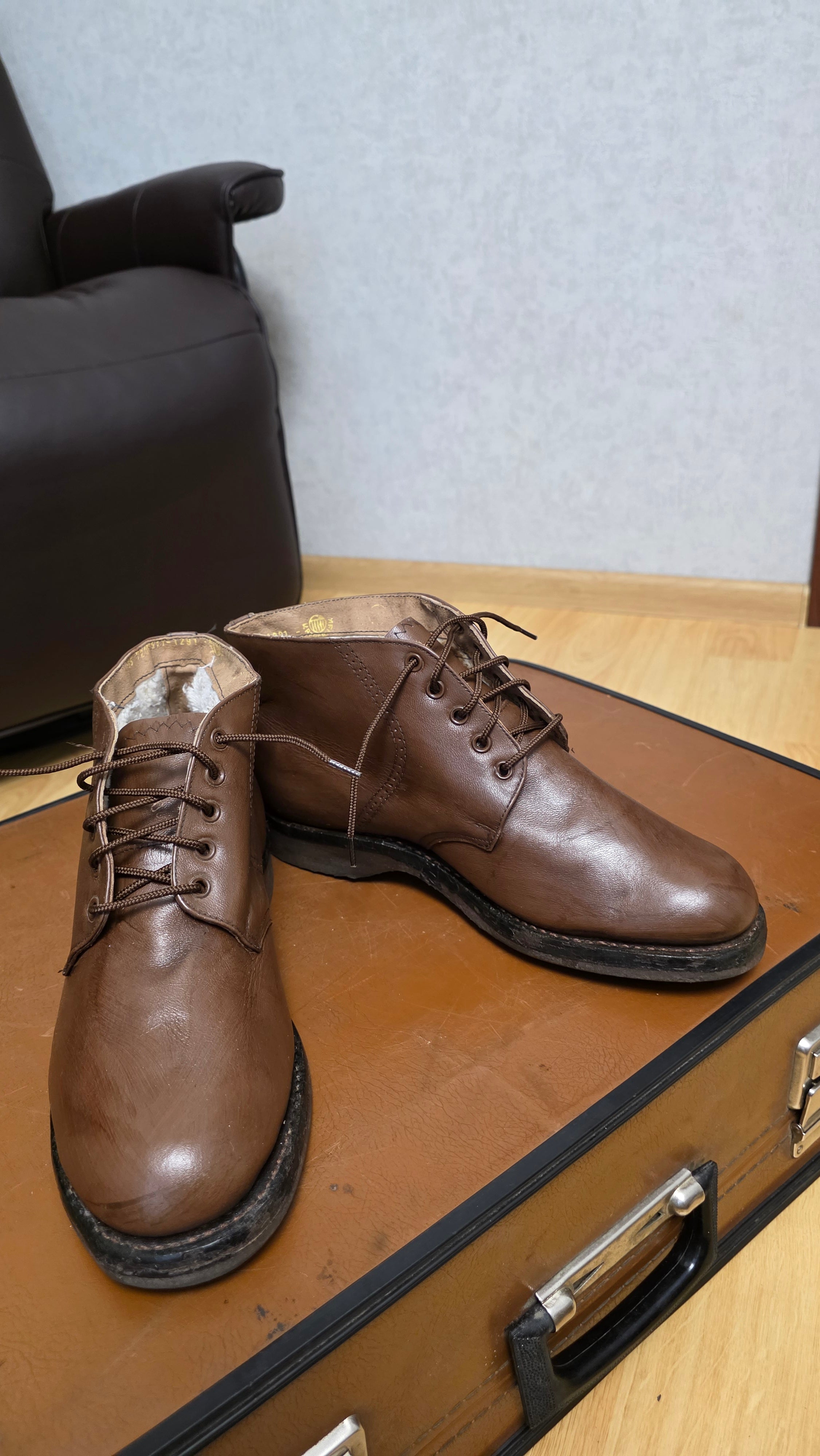 USSR Winter Leather Boots Shearling Lined Soviet Vintage Men's Footwea – Legend Returns Vintage