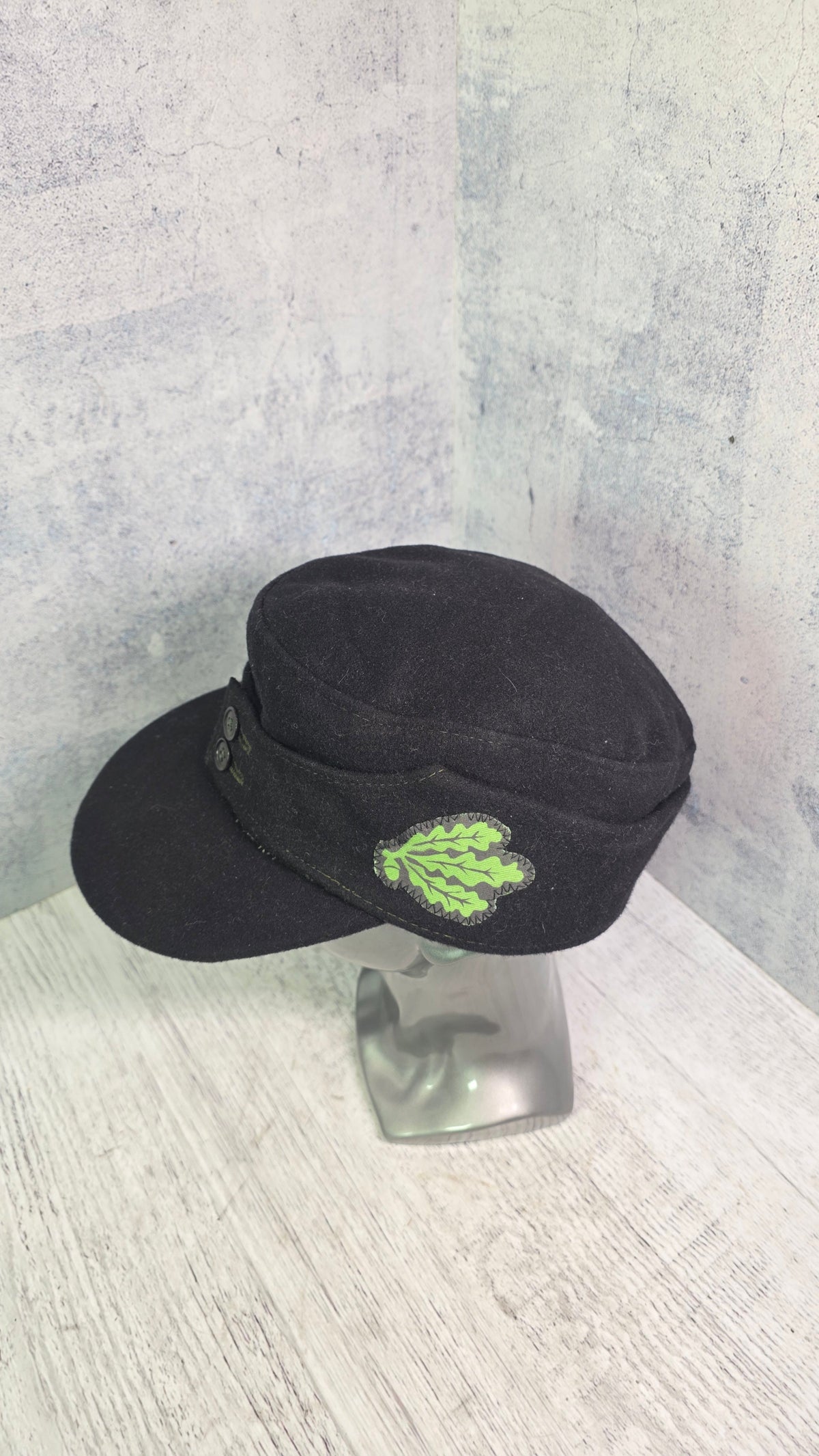 Vintage Black M43 Pattern Field Cap Wool Style Collector Historical Headwear