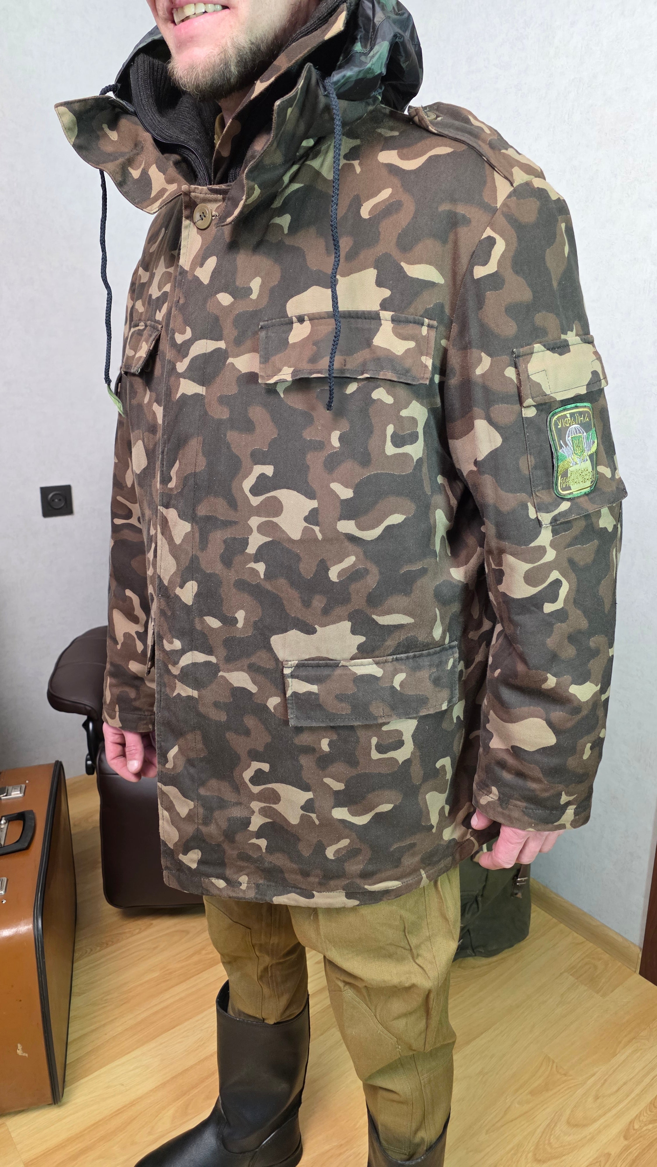 Vintage Dubok Winter Bushlat Jacket VSR-84 Camo Cold Weather Coat