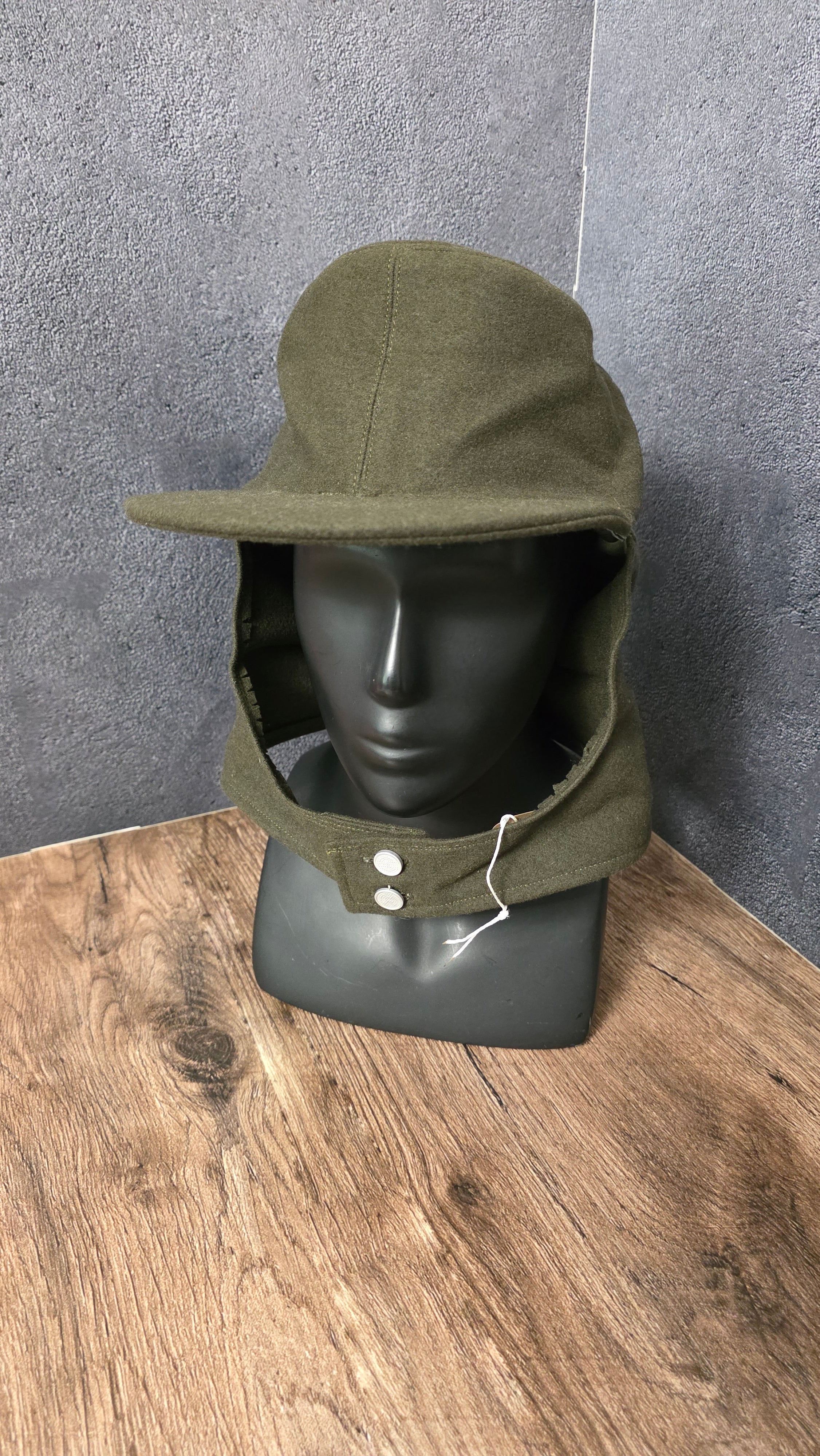 Vintage GDR East Germany Wool Field Cap