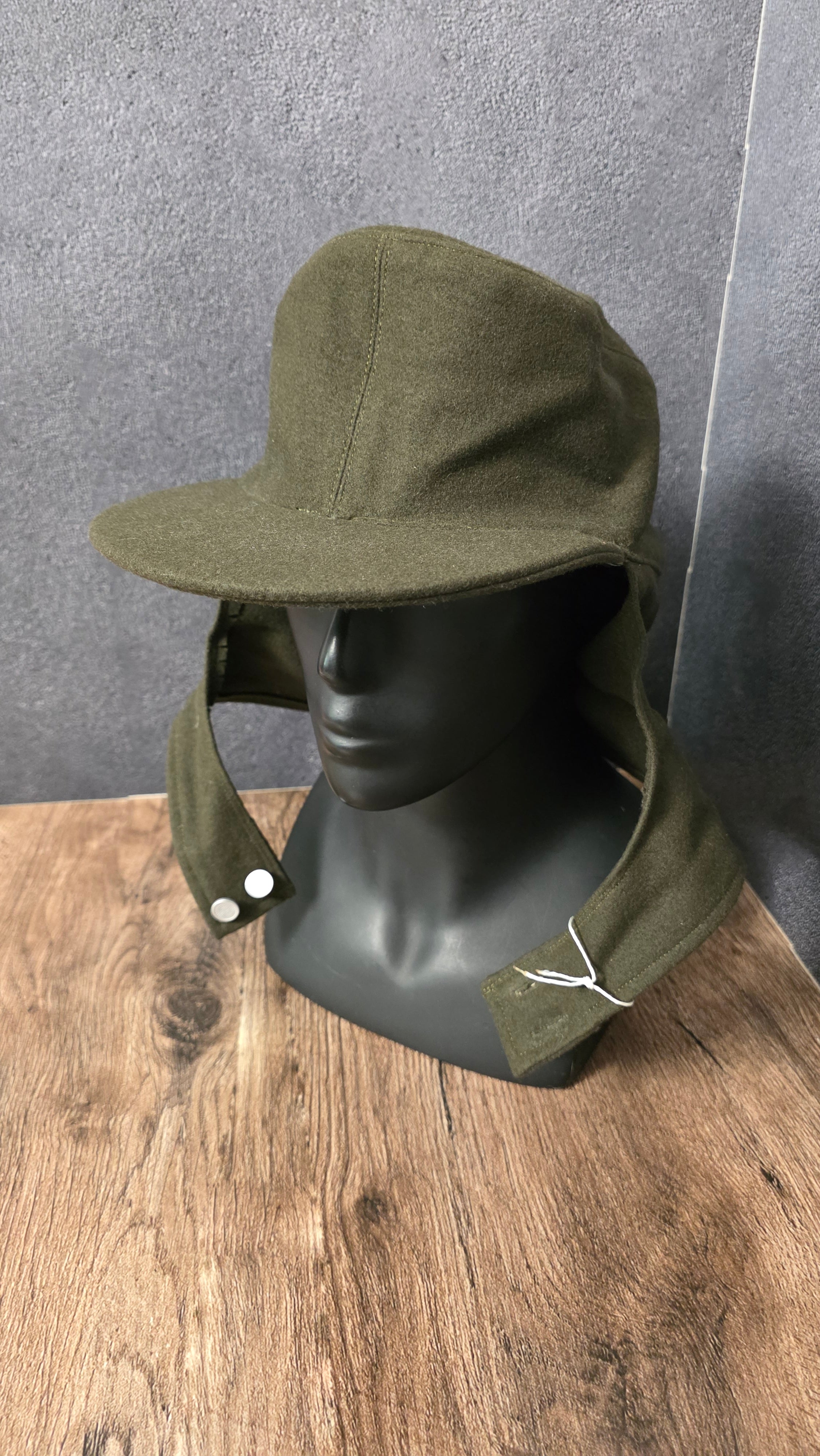 Vintage GDR East Germany Wool Field Cap