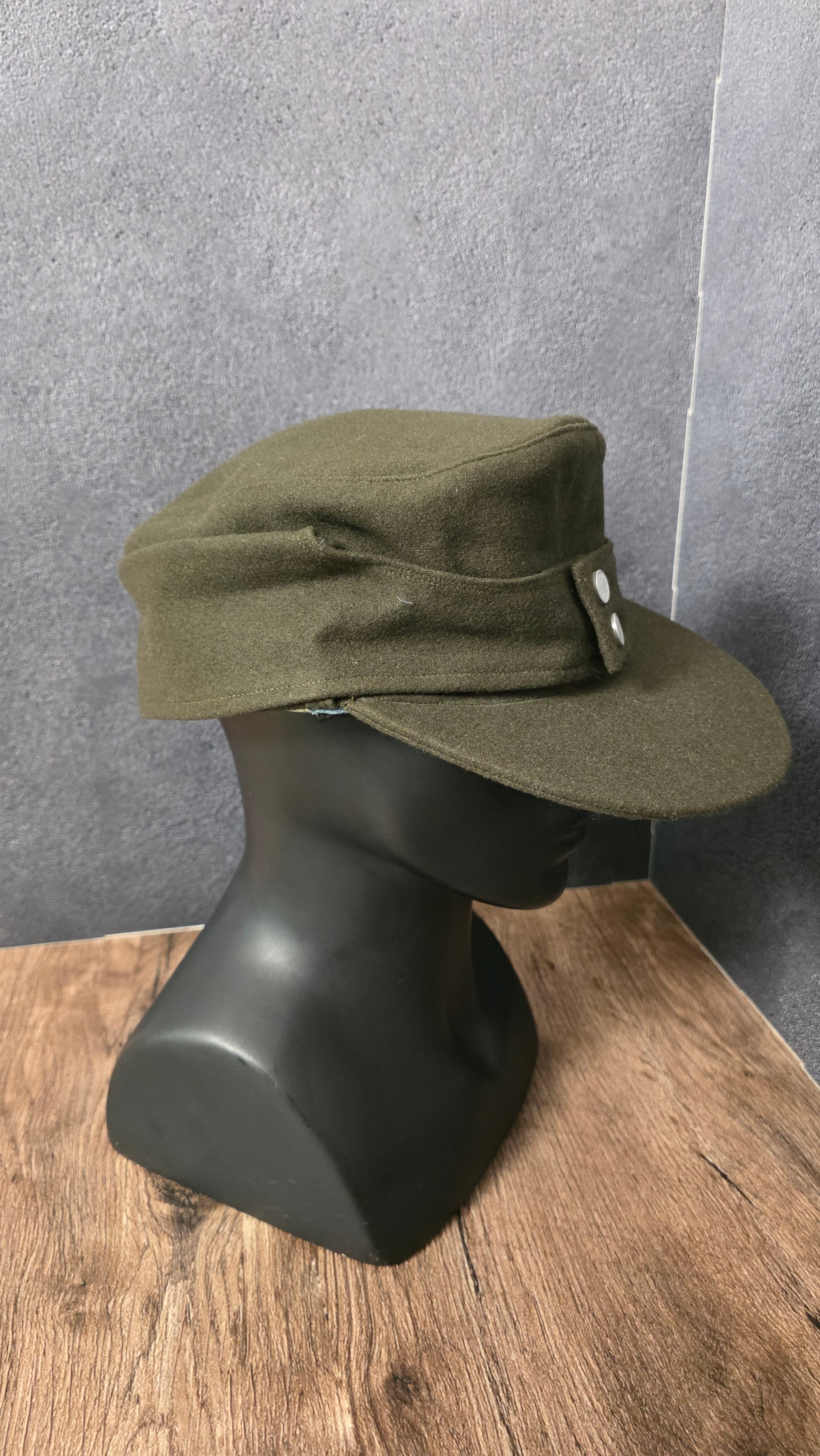 Vintage GDR East Germany Wool Field Cap