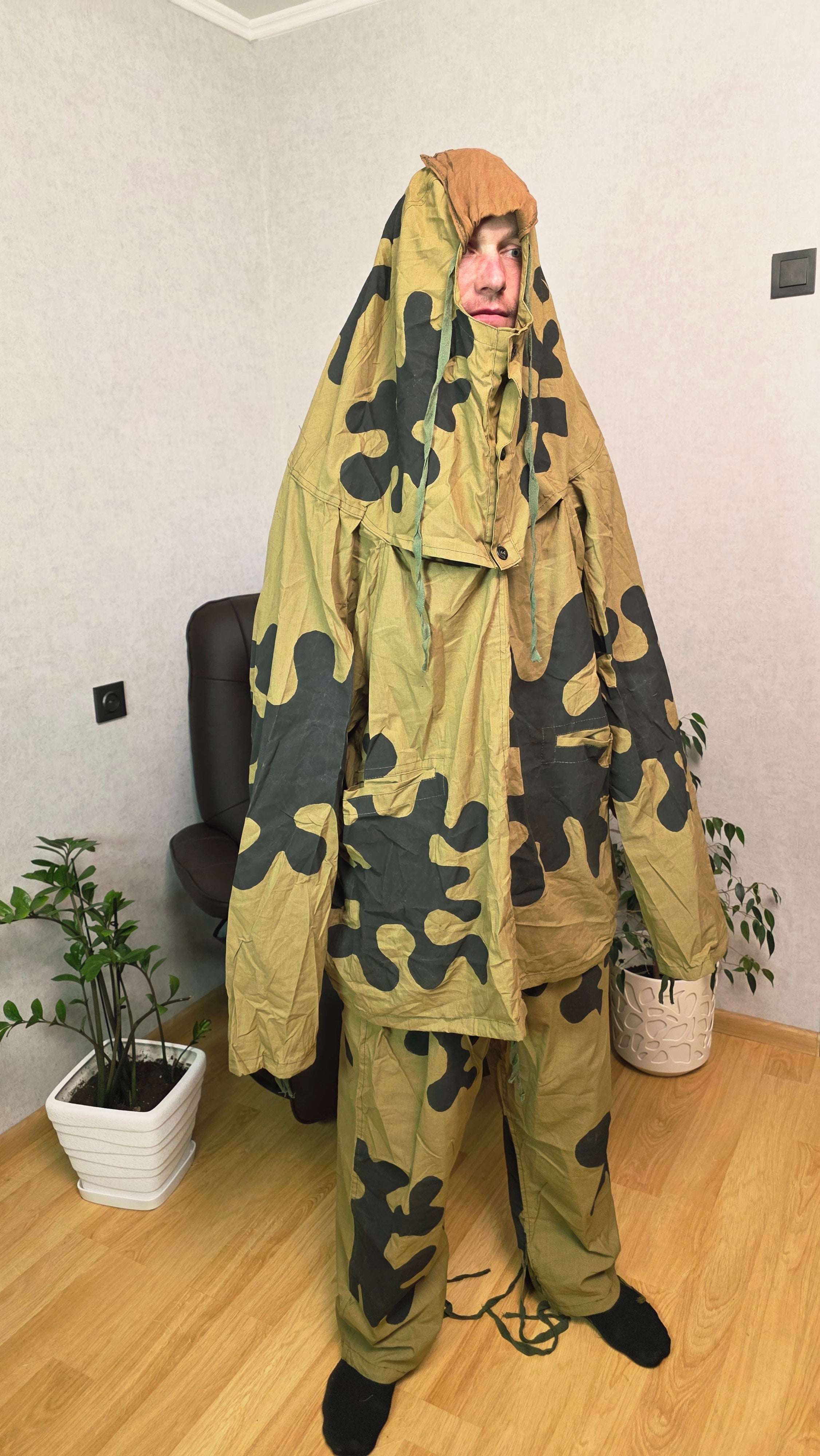 Vintage Soviet Amoeba Camo Suit USSR MKK Camouflage Oversuit
