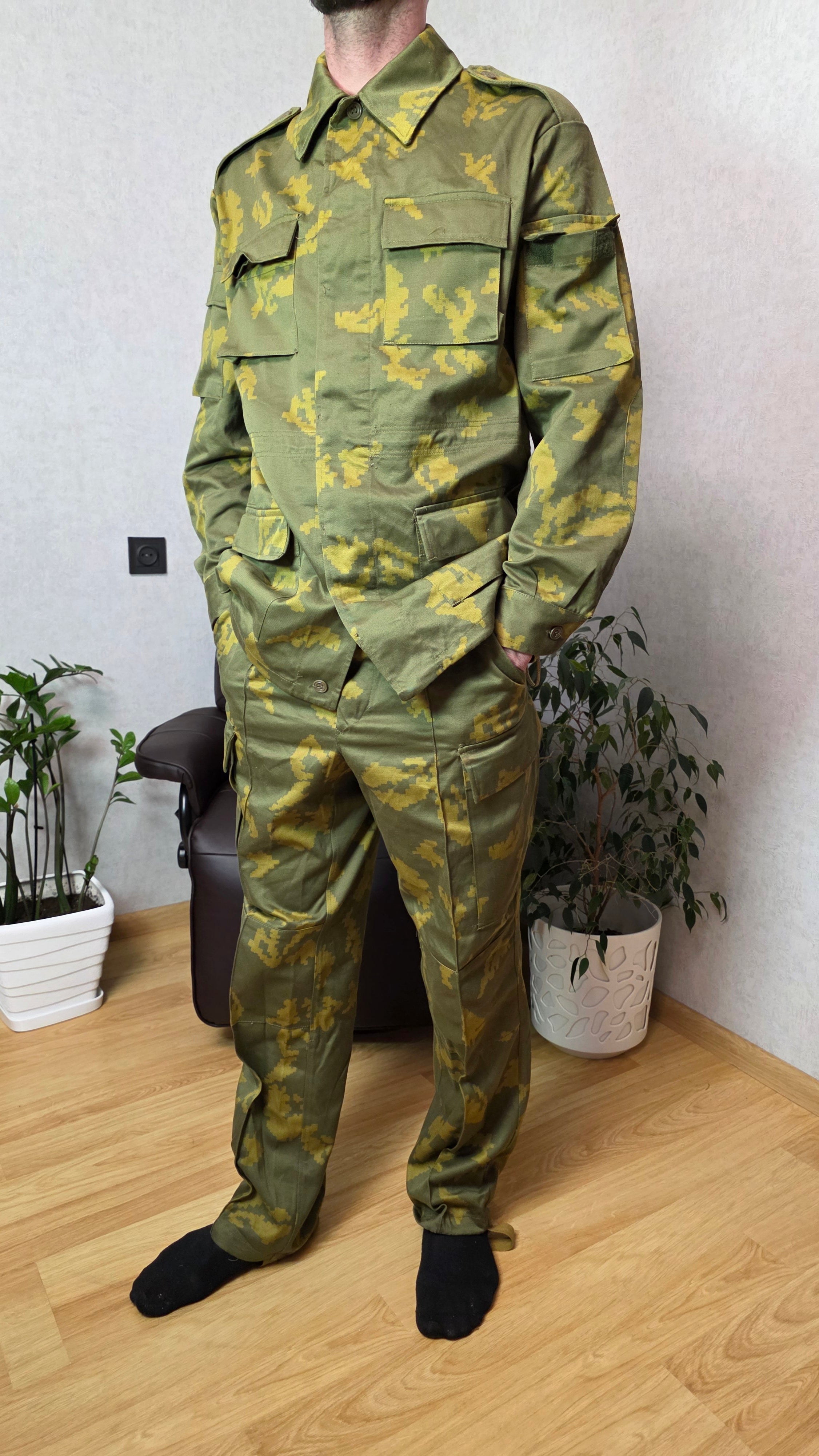 Vintage Soviet Berezka Camo Outfit USSR Afghanka Set Jacket and Pants Rare