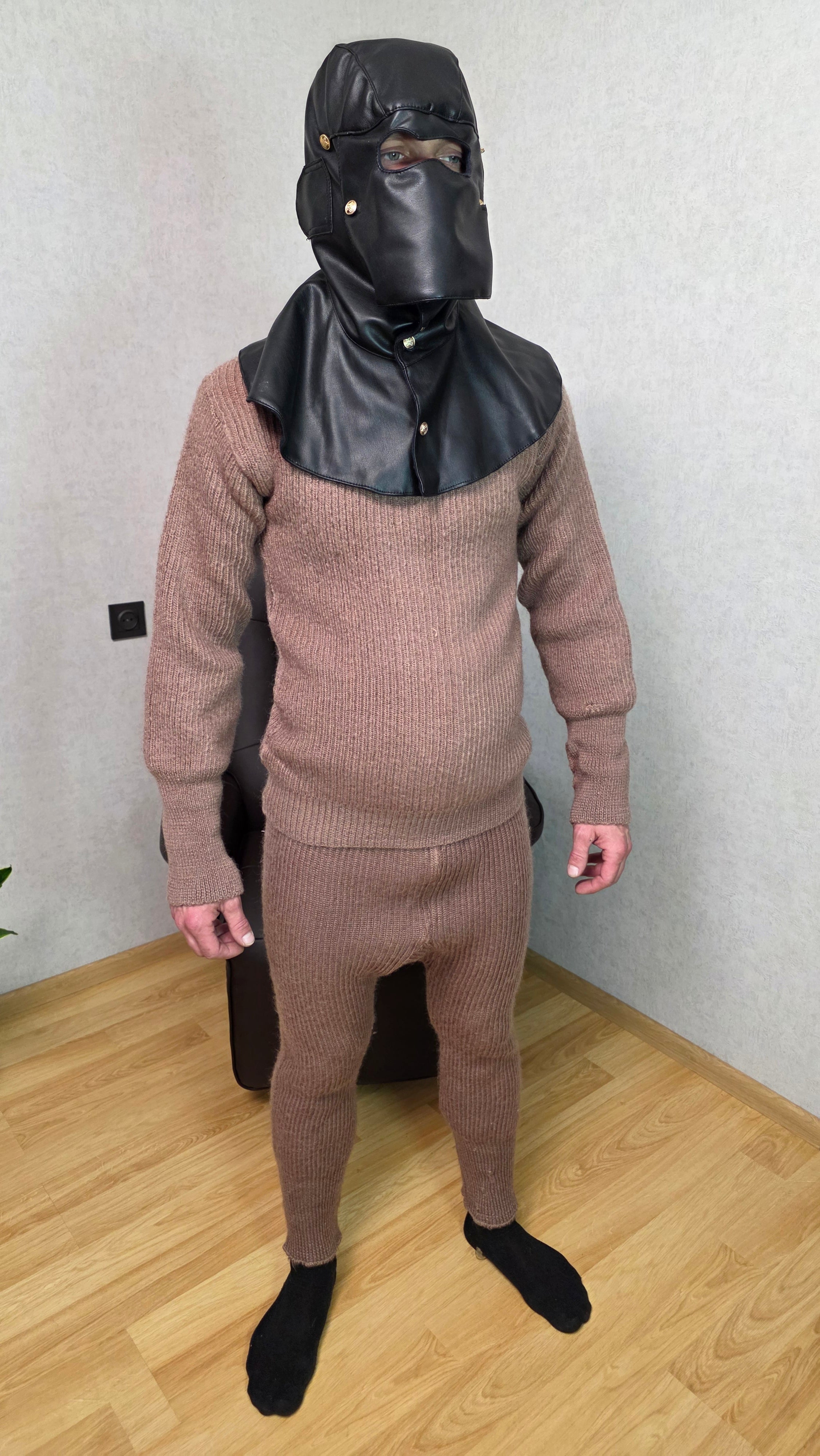 Vintage Soviet Camel Wool Thermal Underwear Set USSR Winter Base Layer