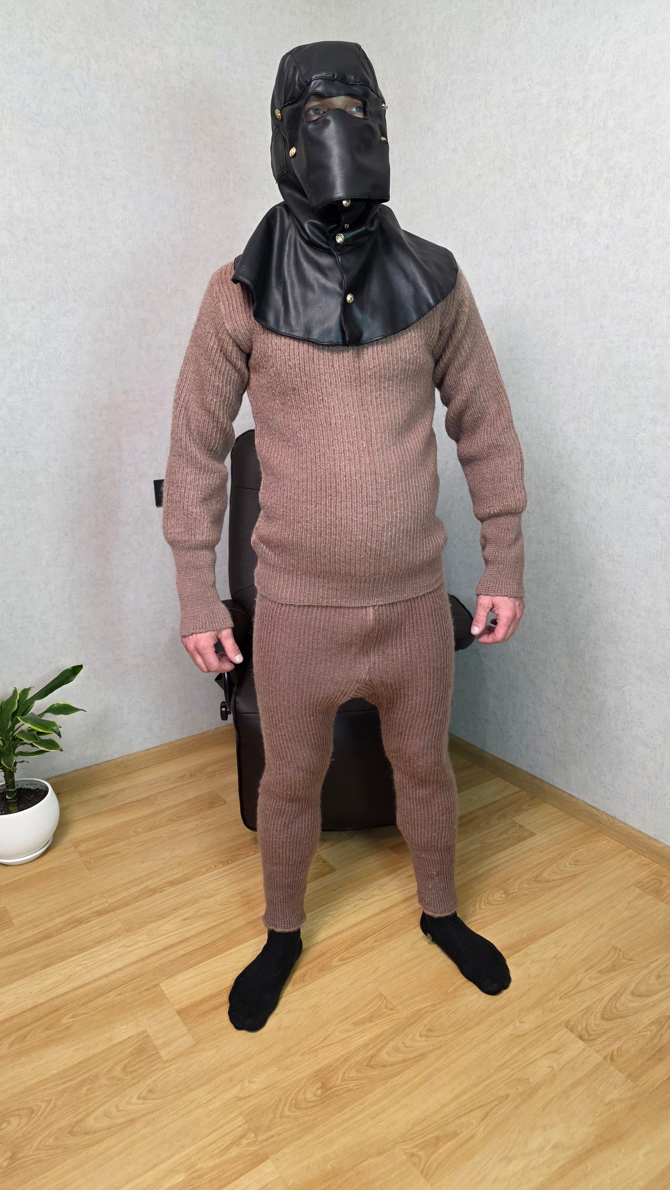 Vintage Soviet Camel Wool Thermal Underwear Set USSR Winter Base Layer