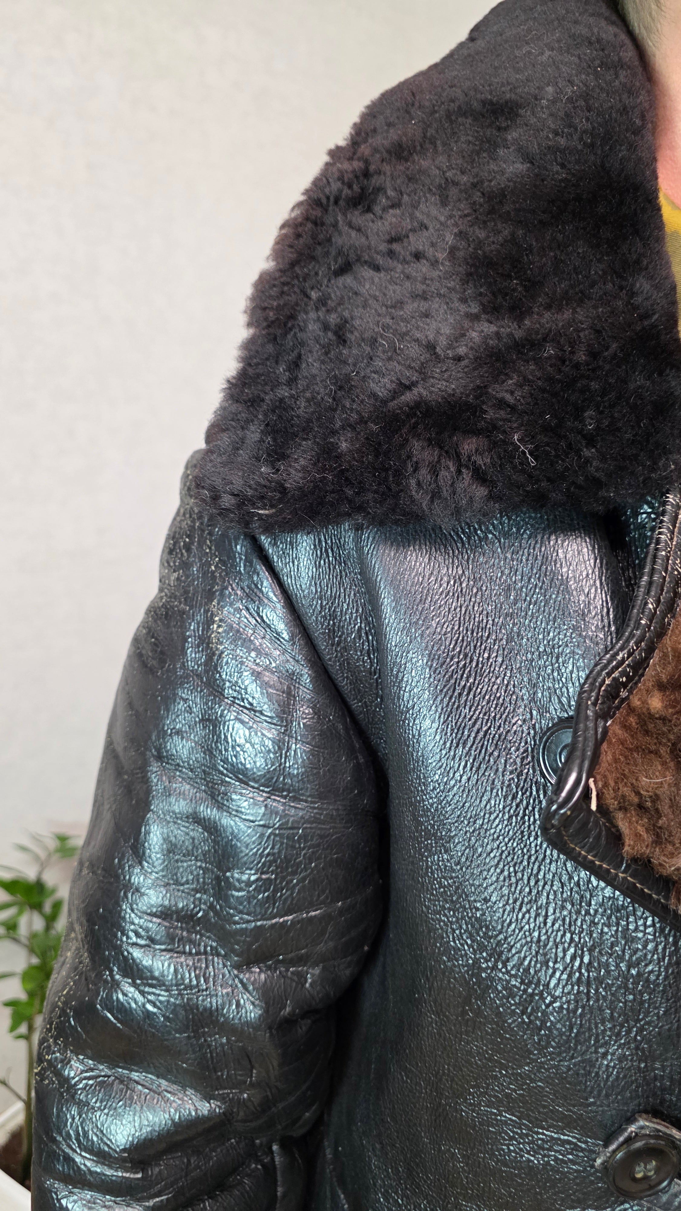 Vintage Soviet Polar Bekesha USSR Naval Arctic Winter Sheepskin Coat