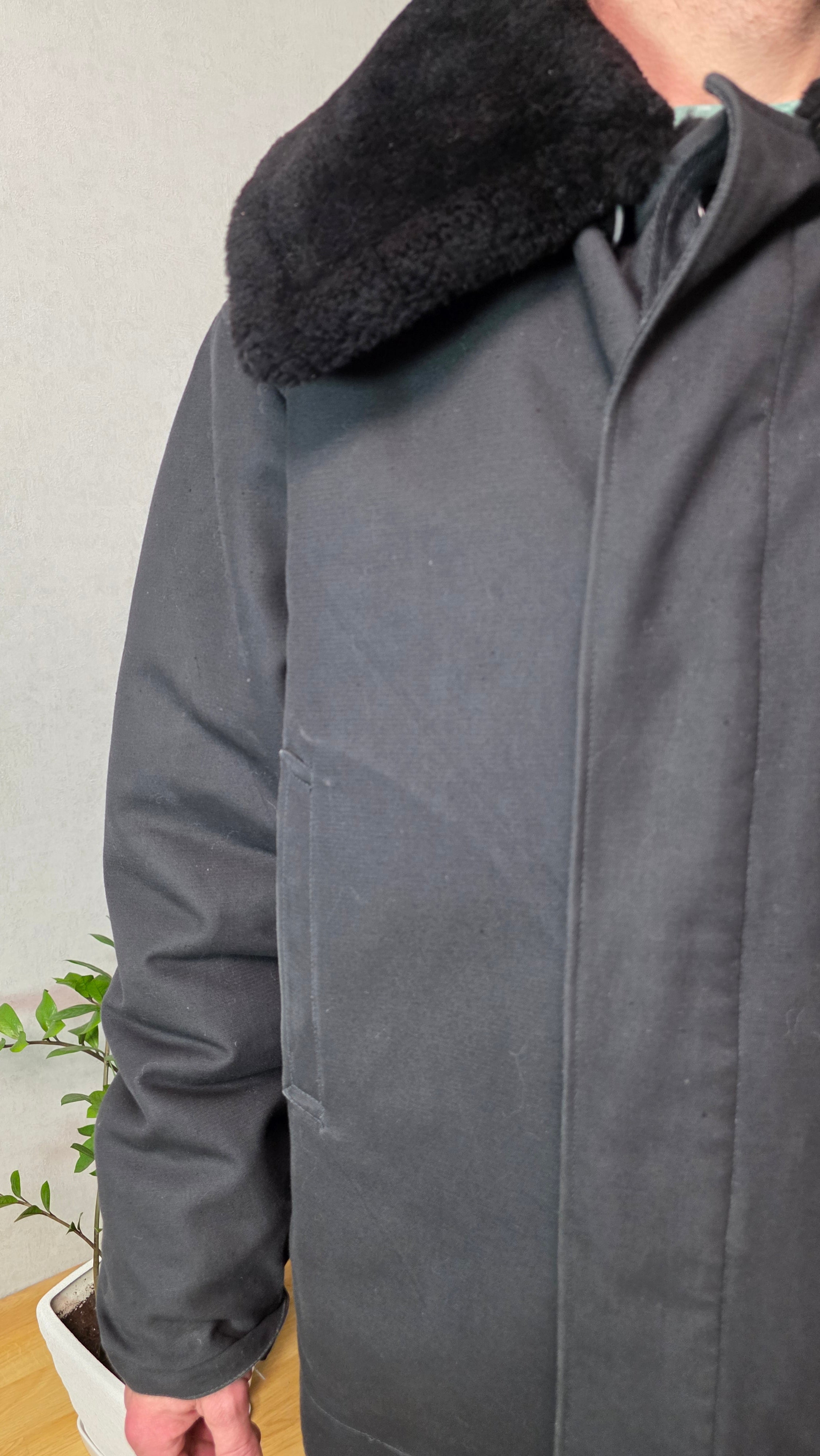 Vintage Soviet Tank Jacket USSR Natural Sheepskin Winter Outerwear