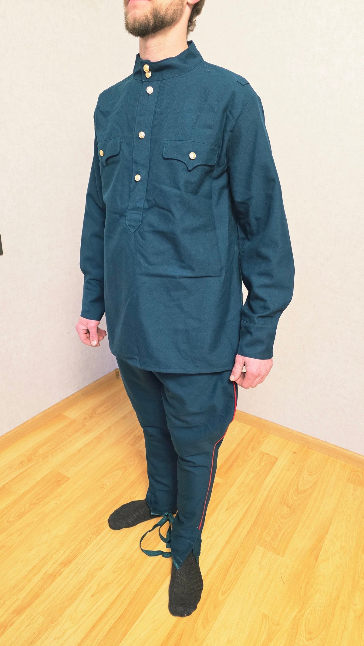 Vintage USSR Gymnastyorka Set, Sea Green RKKA Era Style Uniform - Legend Returns Vintage