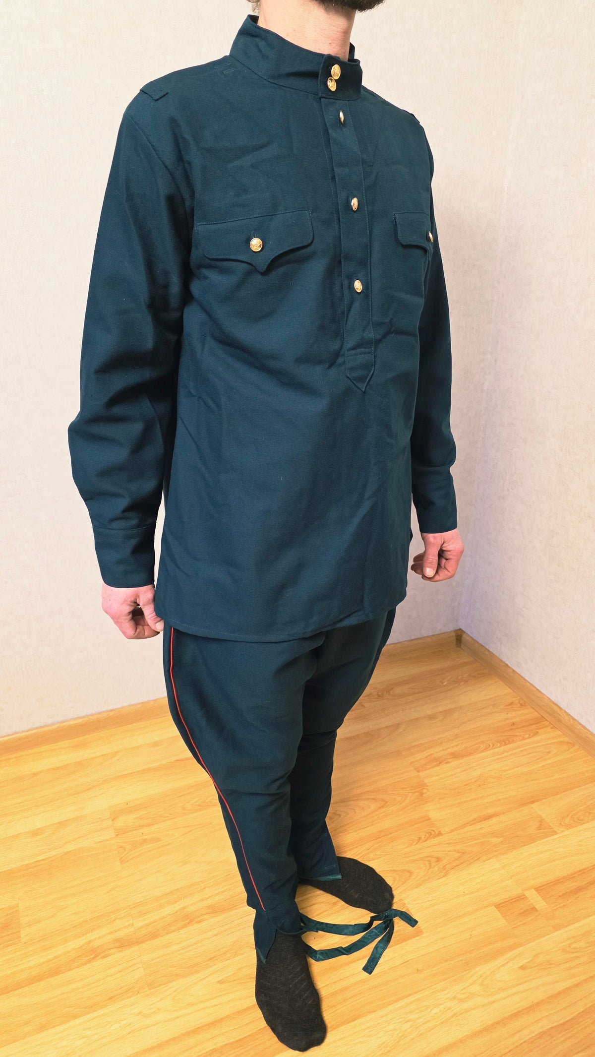 Vintage USSR Gymnastyorka Set, Sea Green RKKA Era Style Uniform - Legend Returns Vintage