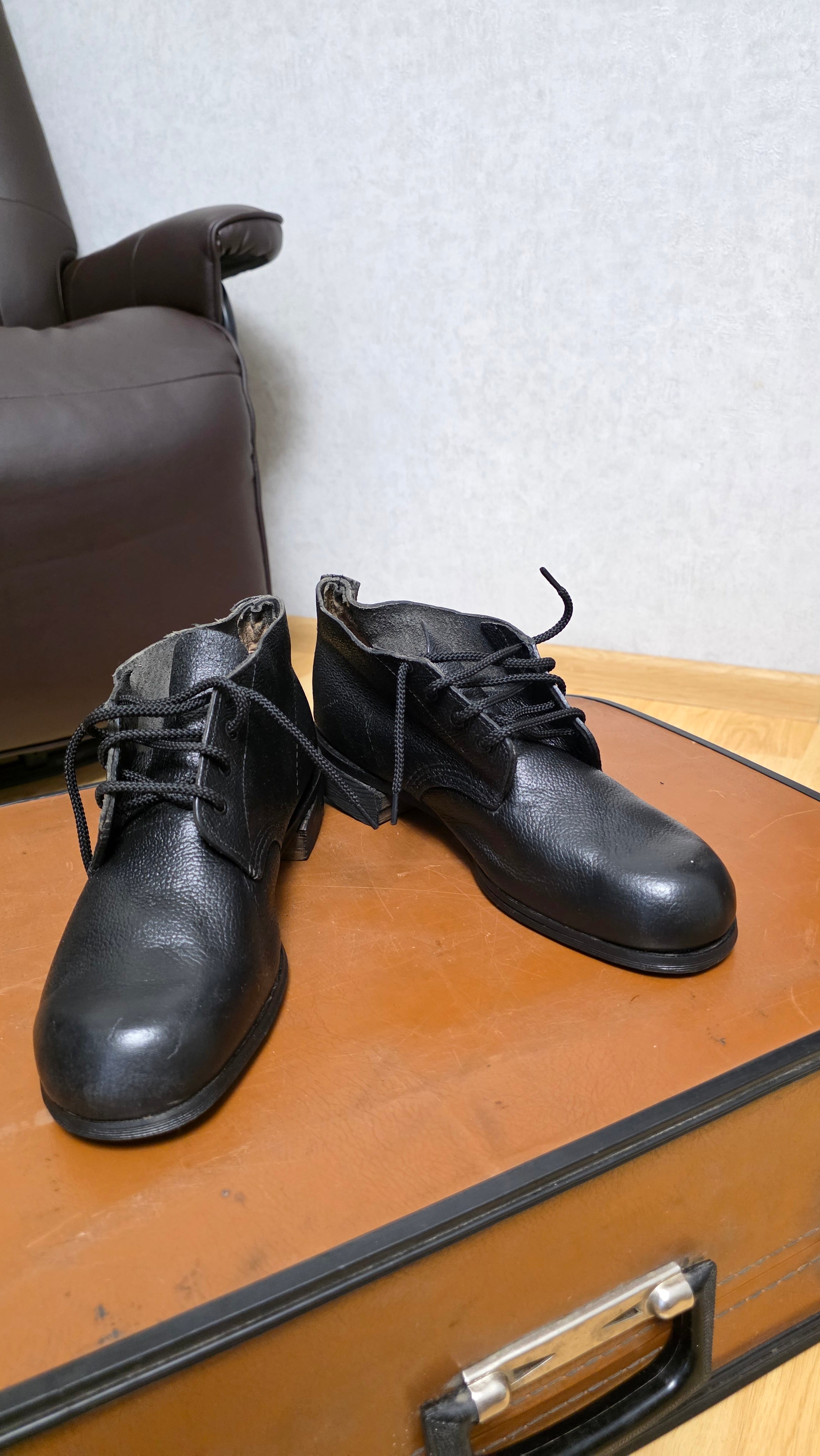 Vintage Soviet USSR Leather Boots RKKA Style WWII Era Collector Field Footwear - Legend Returns Vintage