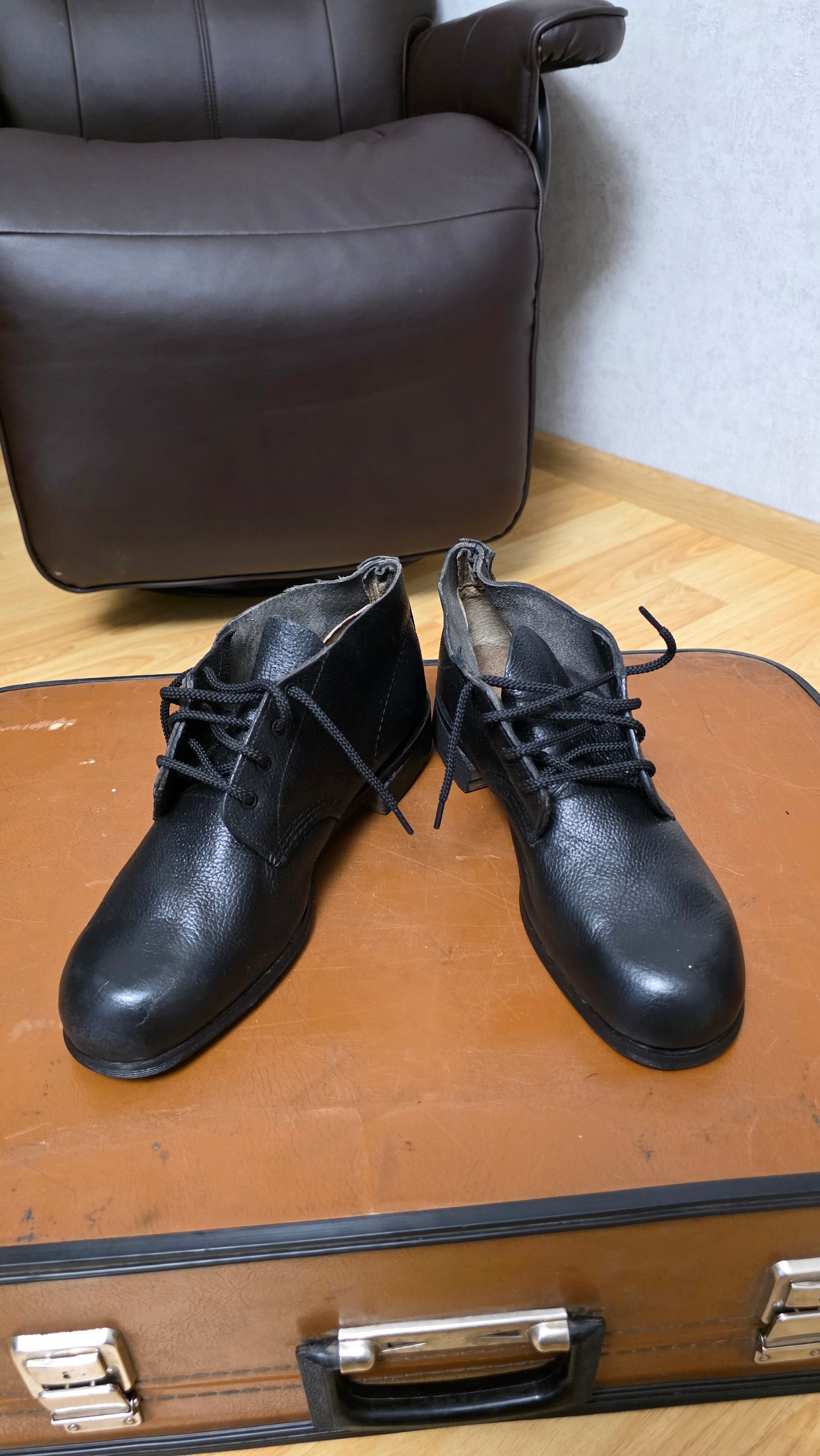 Vintage Soviet USSR Leather Boots RKKA Style WWII Era Collector Field Footwear - Legend Returns Vintage