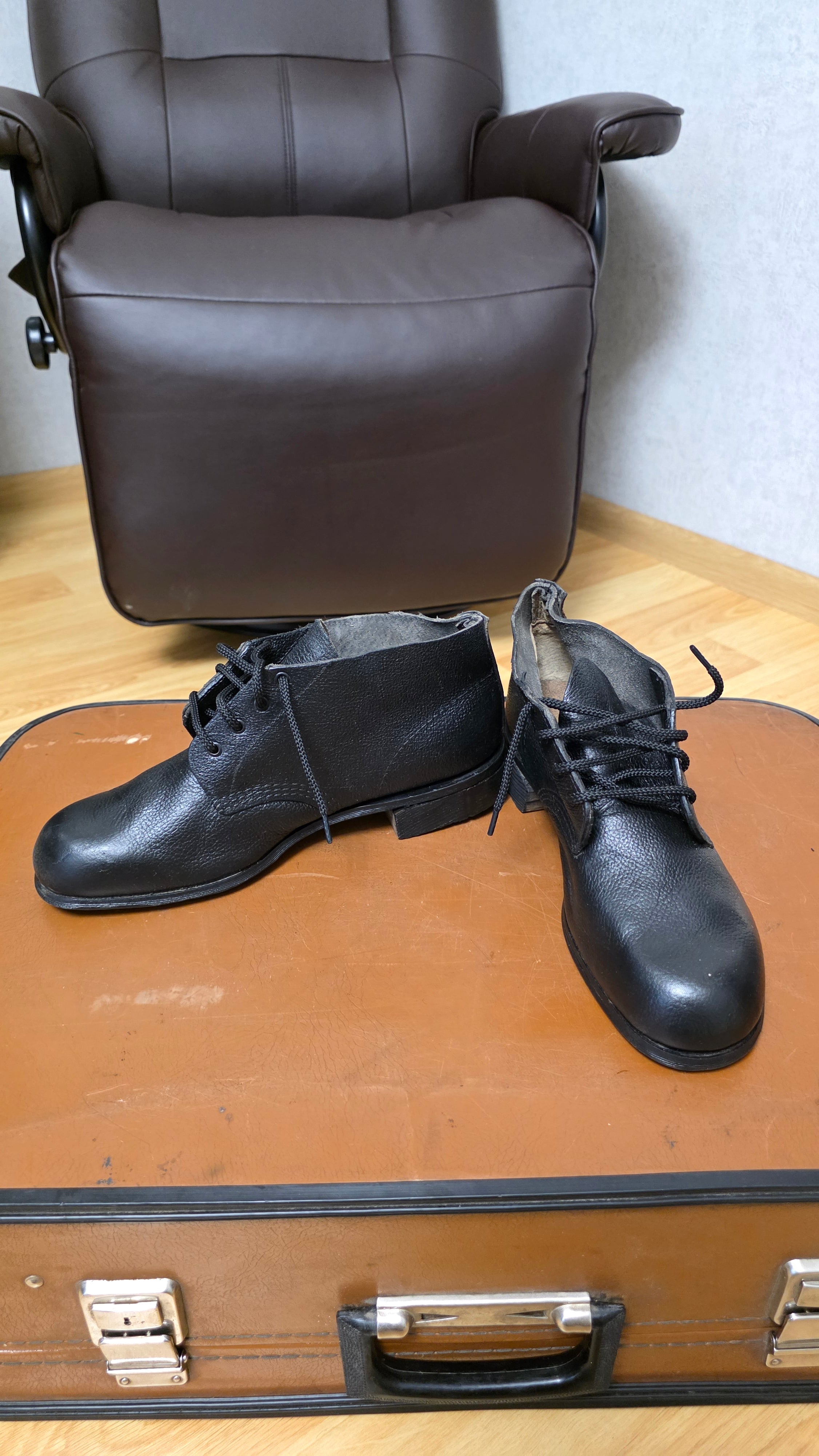 Vintage Soviet USSR Leather Boots RKKA Style WWII Era Collector Field Footwear - Legend Returns Vintage