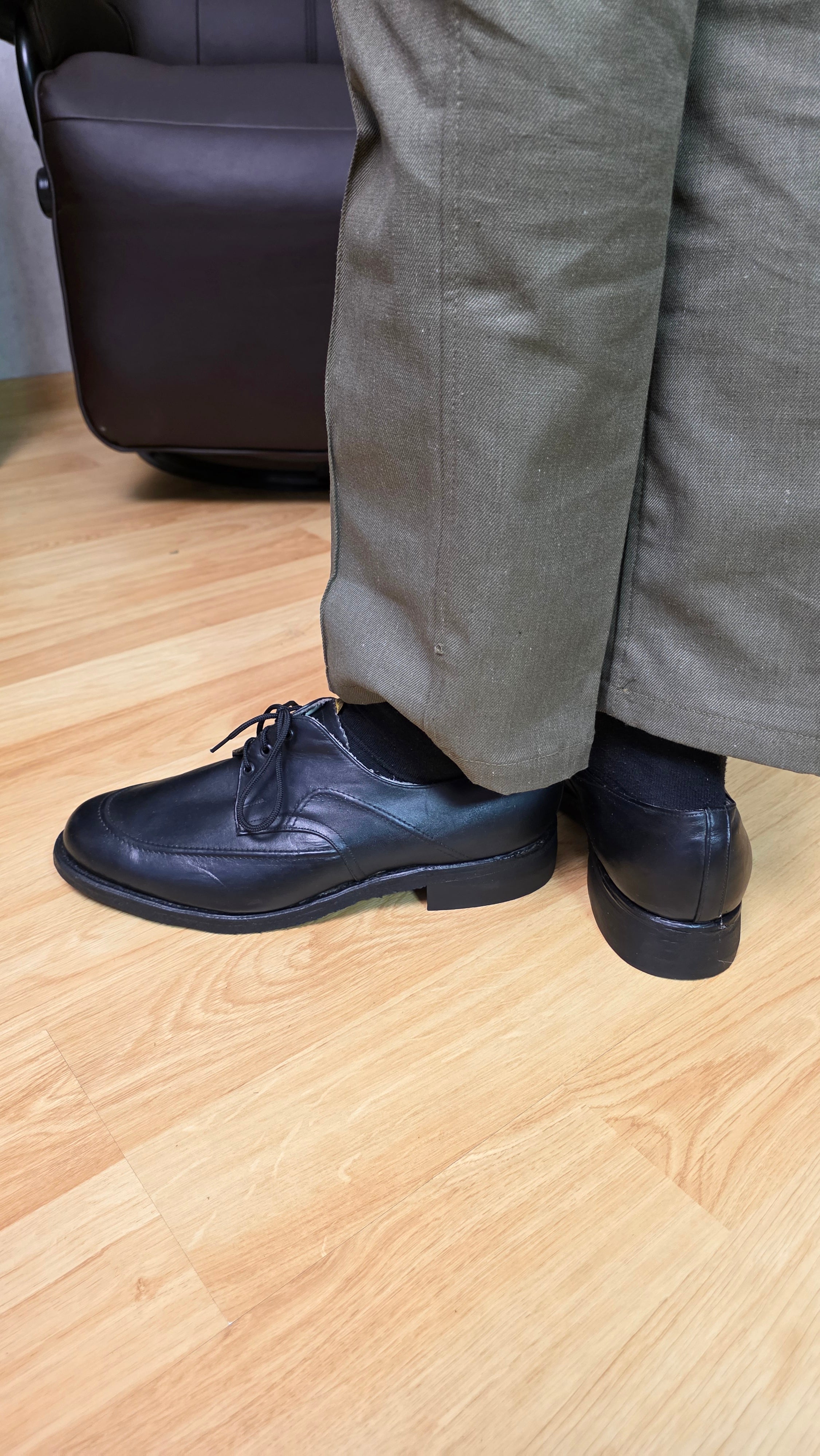 Vintage Soviet USSR Officer Dress Shoes Chrome Leather Parade Footwear - Legend Returns Vintage