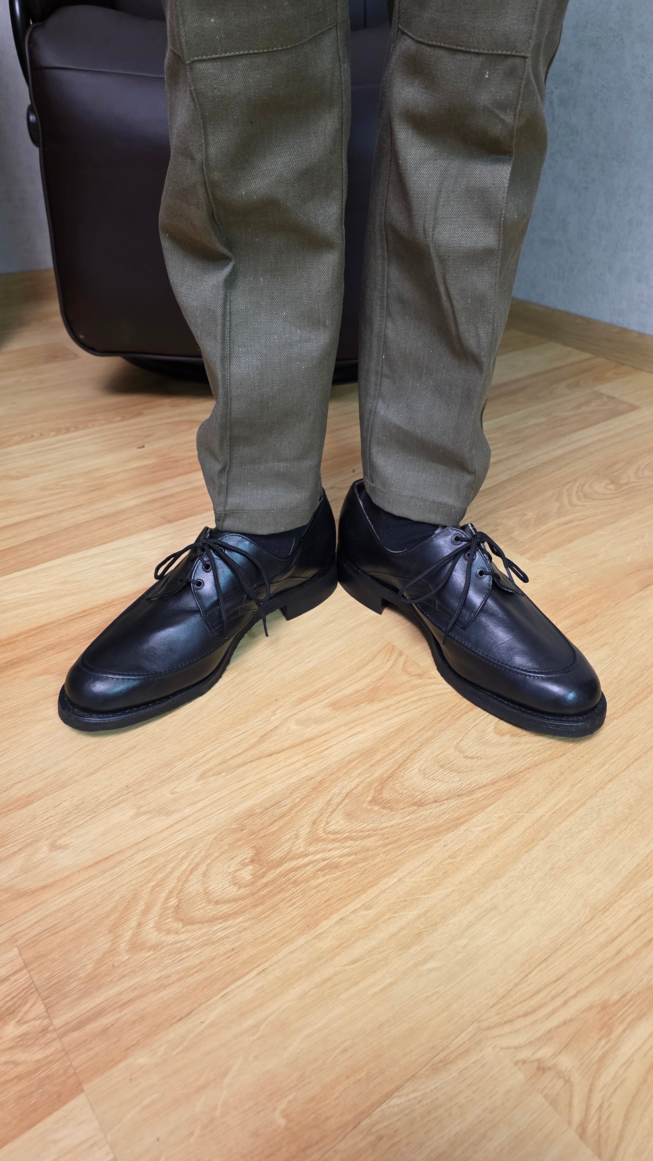 Vintage Soviet USSR Officer Dress Shoes Chrome Leather Parade Footwear - Legend Returns Vintage