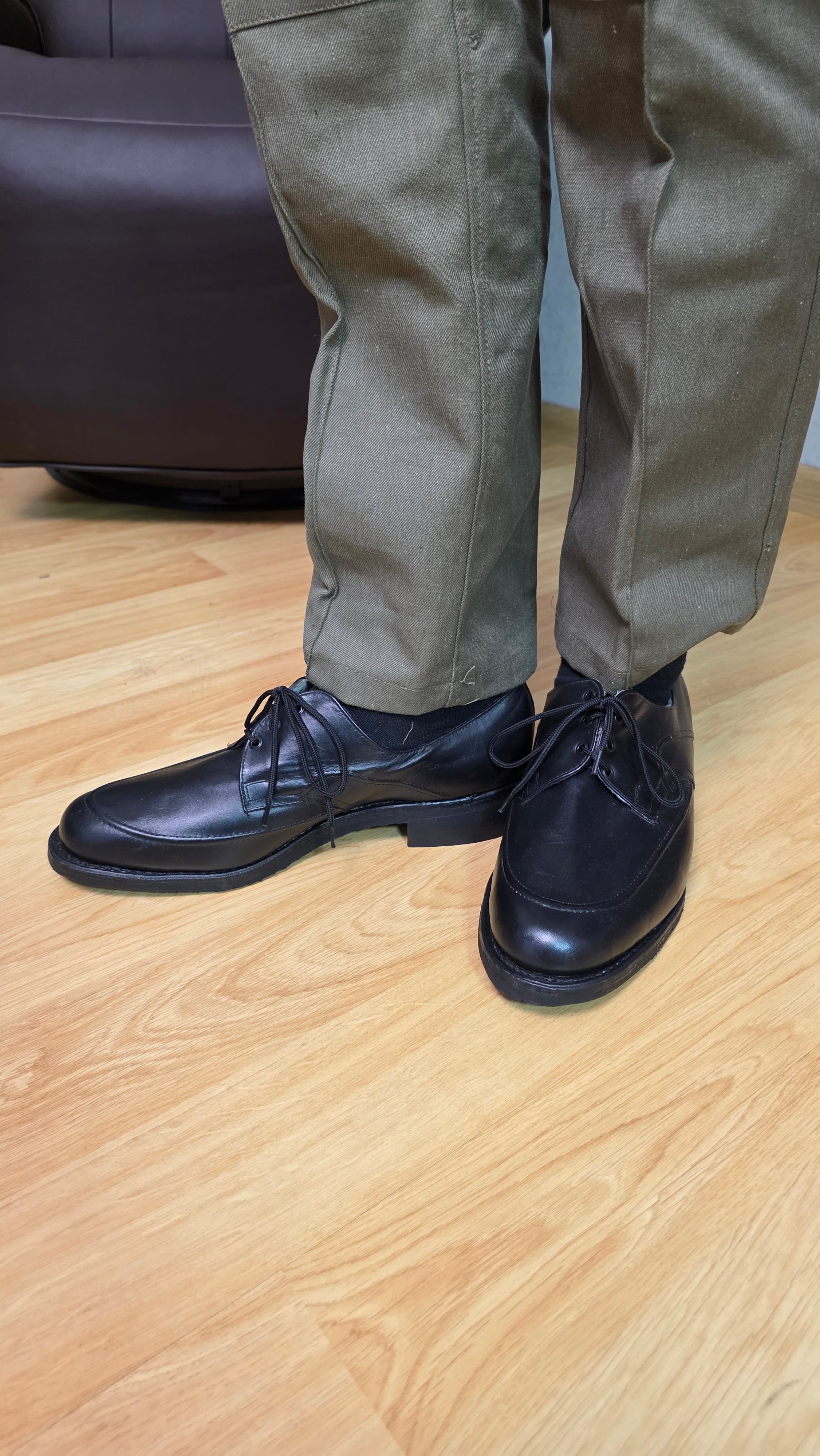 Vintage Soviet USSR Officer Dress Shoes Chrome Leather Parade Footwear - Legend Returns Vintage