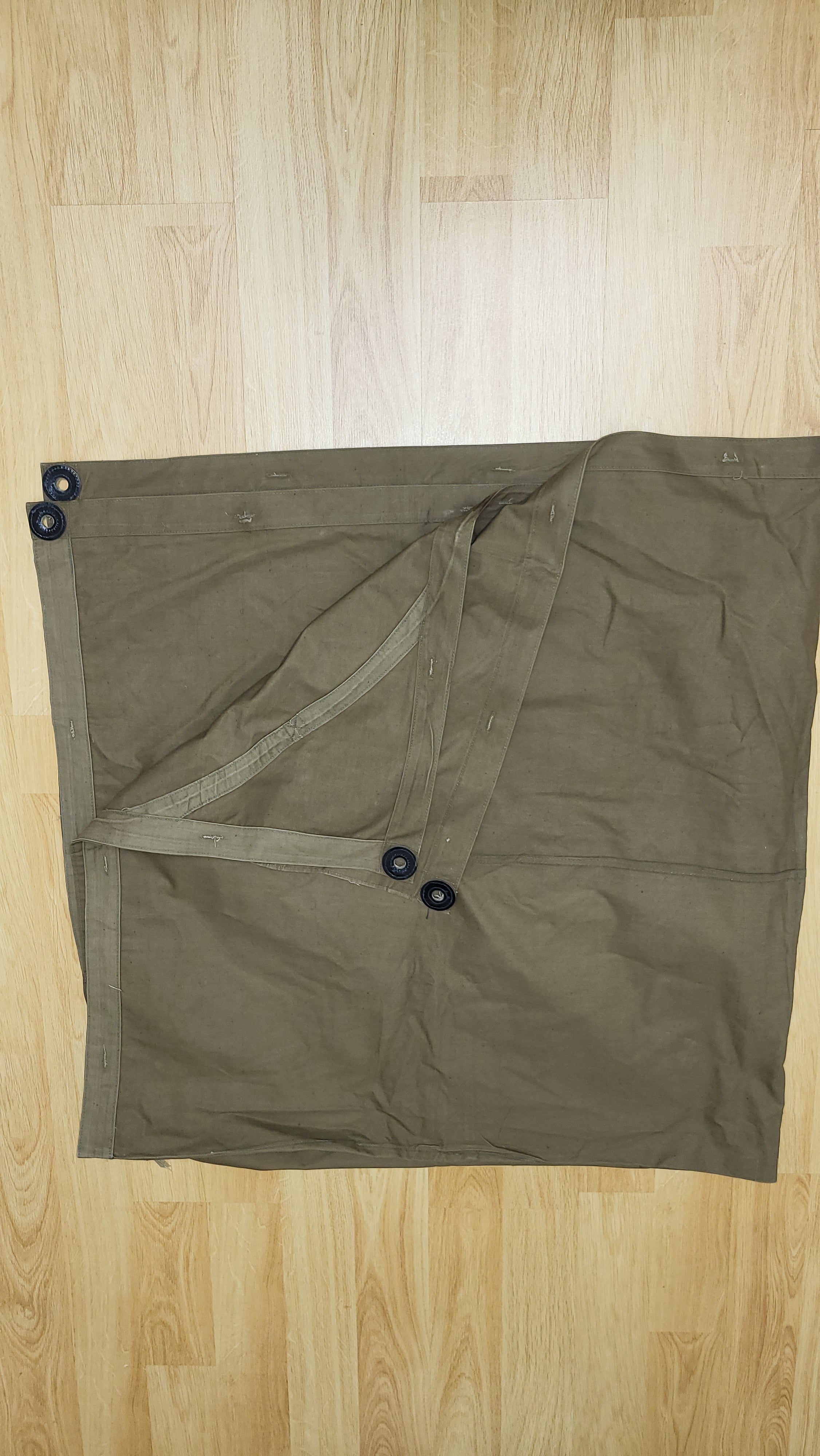 Vintage Soviet USSR Plash Palatka Canvas Rain Cape Shelter Tarp