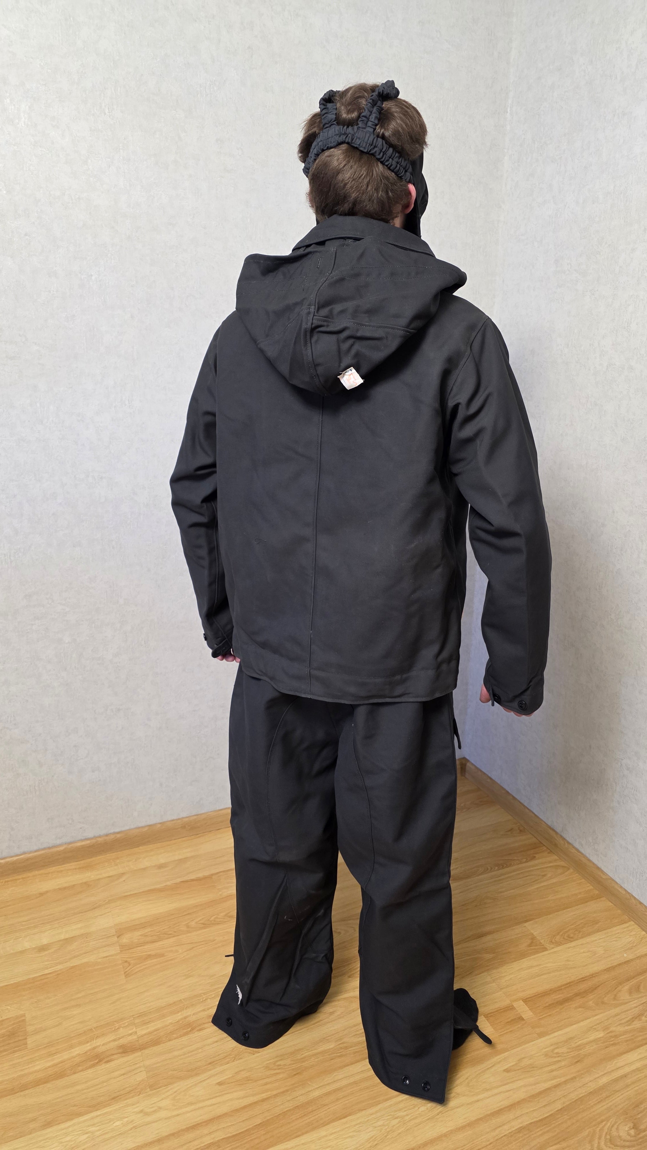 Vintage Soviet USSR TOZ Tank Crew Suit Set Black Tanker Uniform