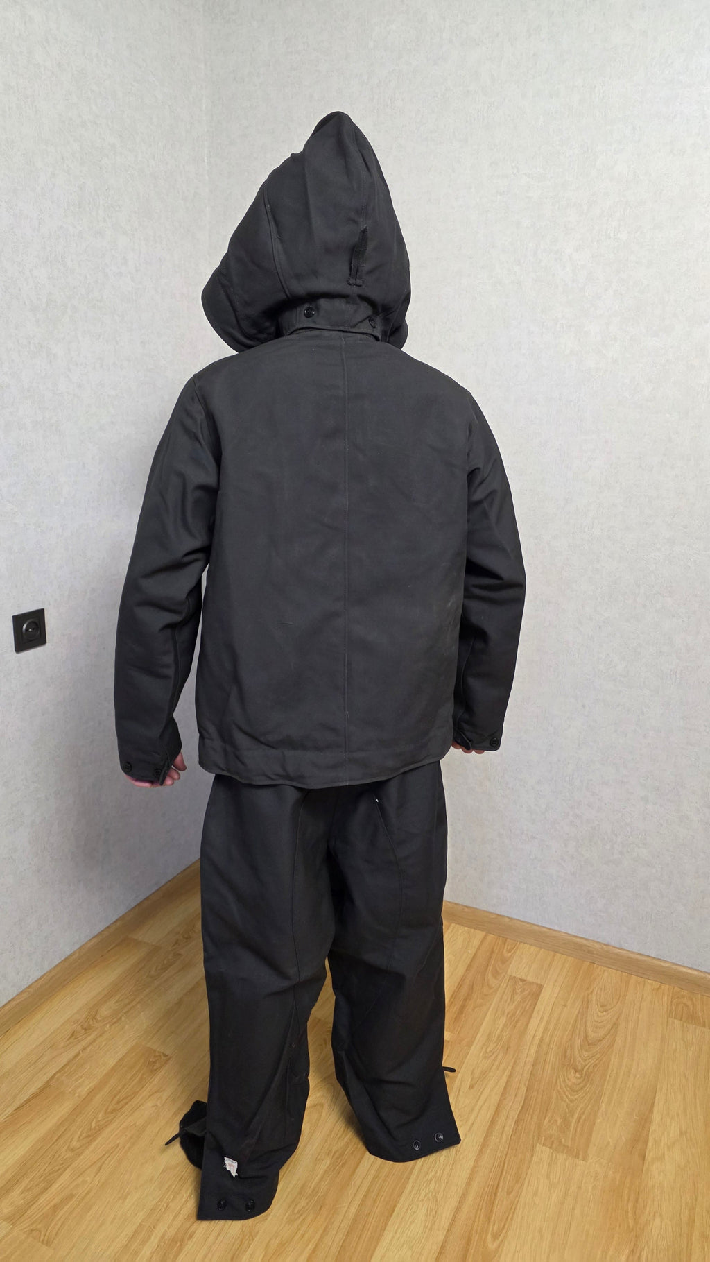 Vintage Soviet USSR TOZ Tank Crew Suit Set Black Tanker Uniform