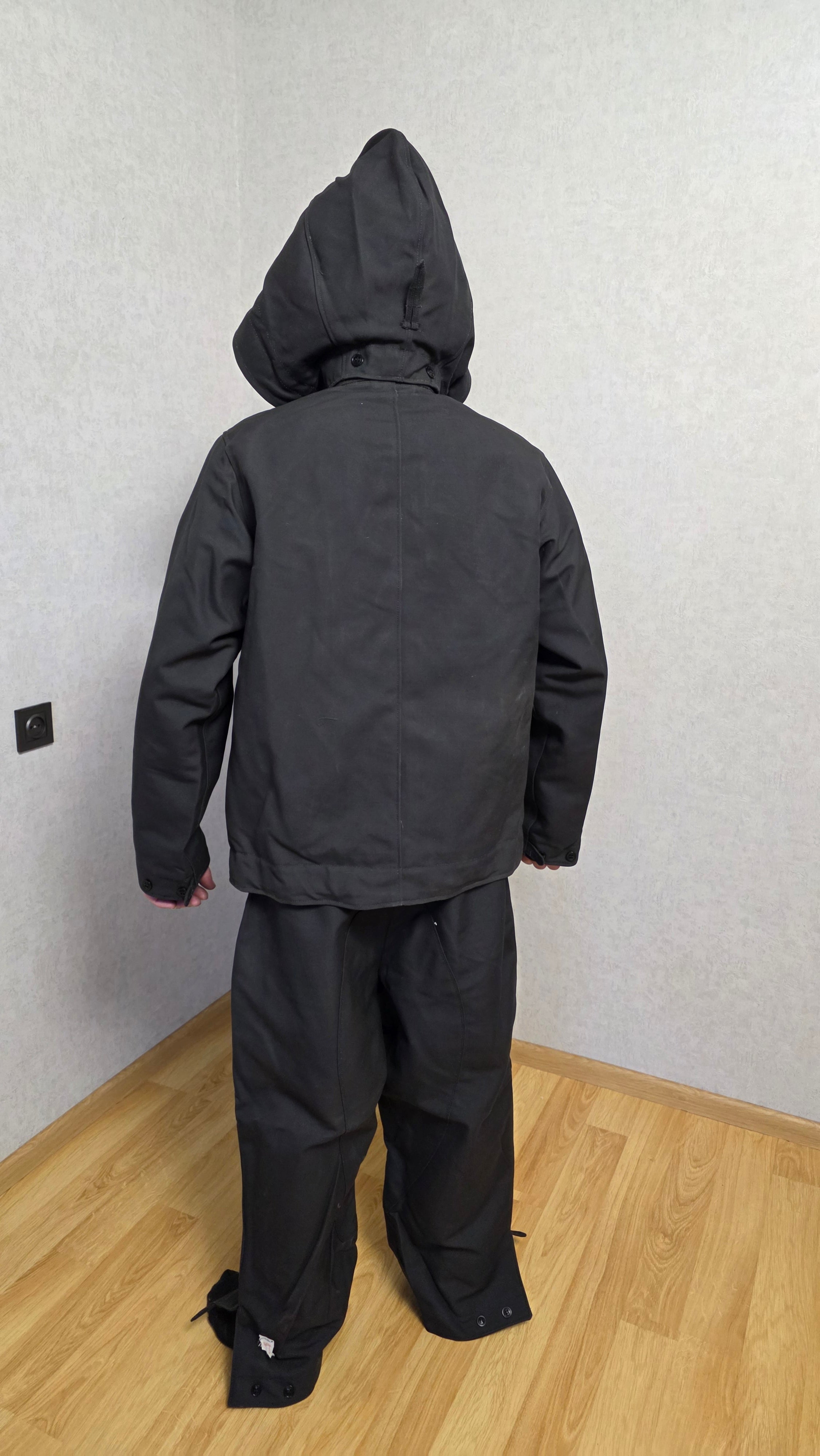 Vintage Soviet USSR TOZ Tank Crew Suit Set Black Tanker Uniform
