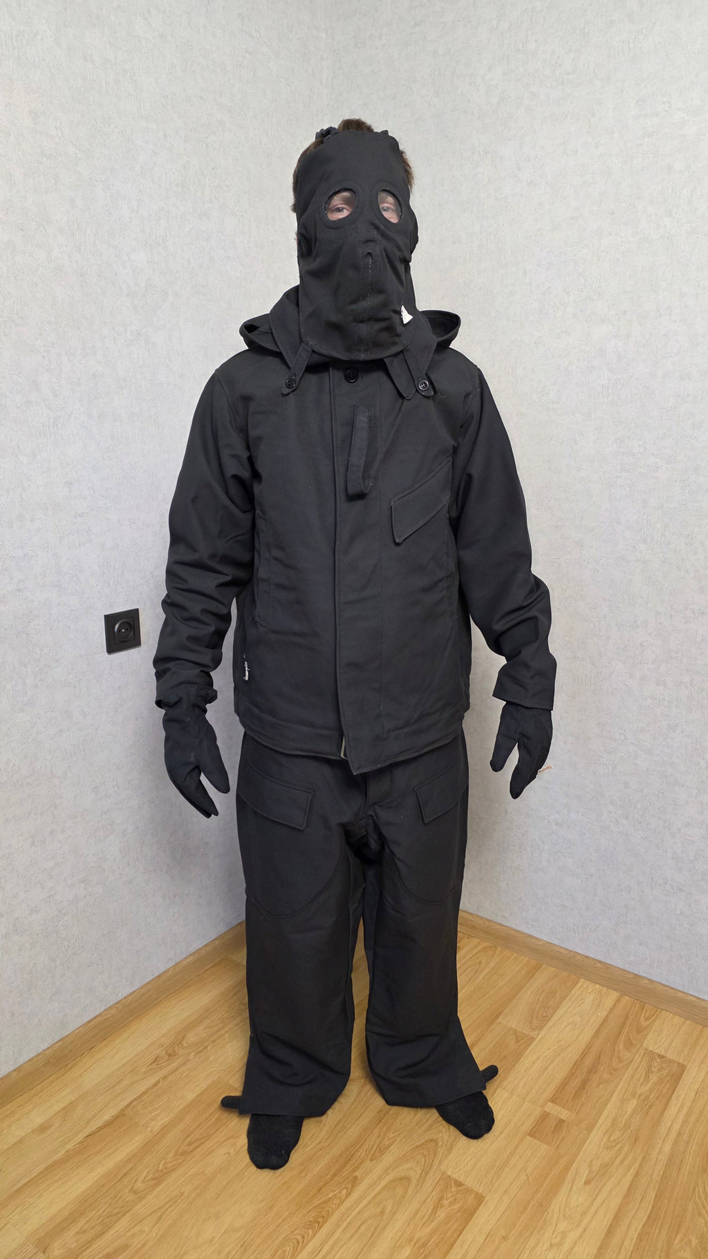 Vintage Soviet USSR TOZ Tank Crew Suit Set Black Tanker Uniform