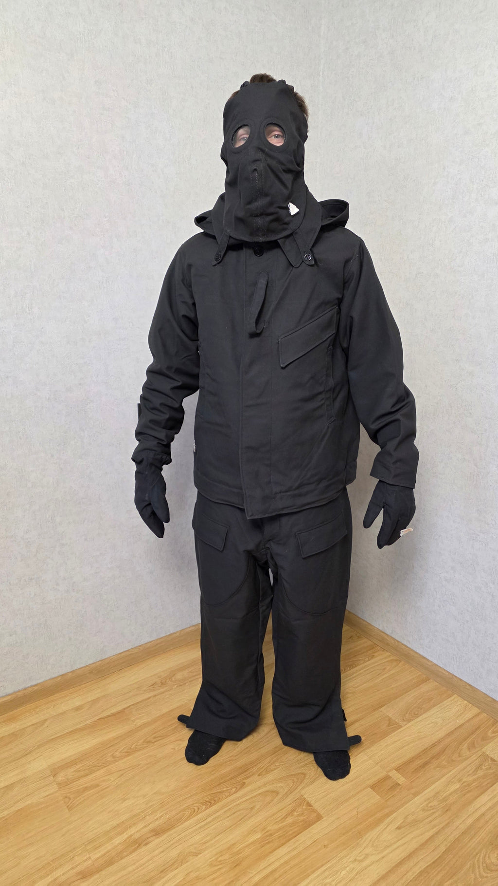 Vintage Soviet USSR TOZ Tank Crew Suit Set Black Tanker Uniform