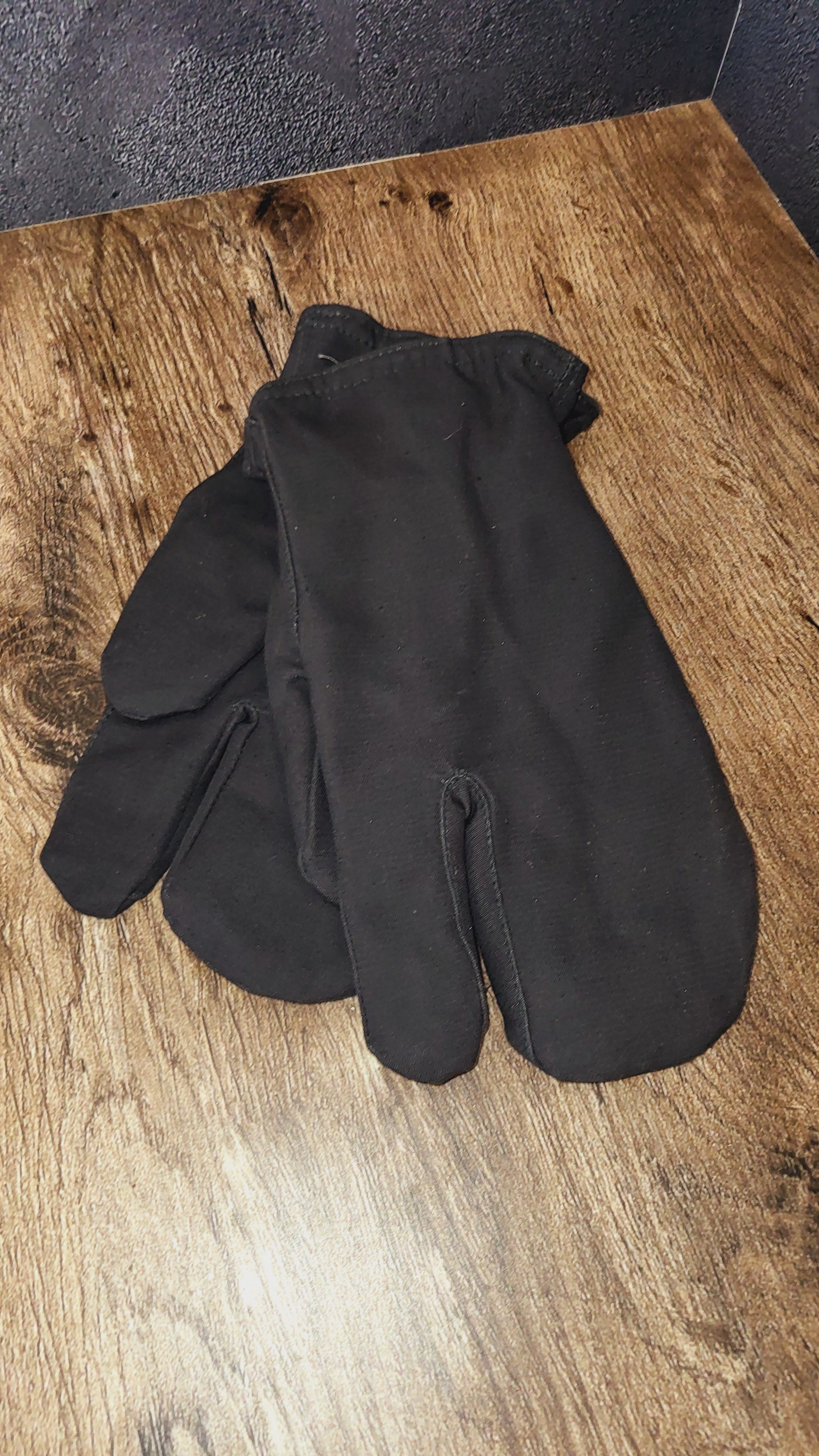 Vintage Soviet USSR Winter Mittens Black Cold Weather Work Gloves