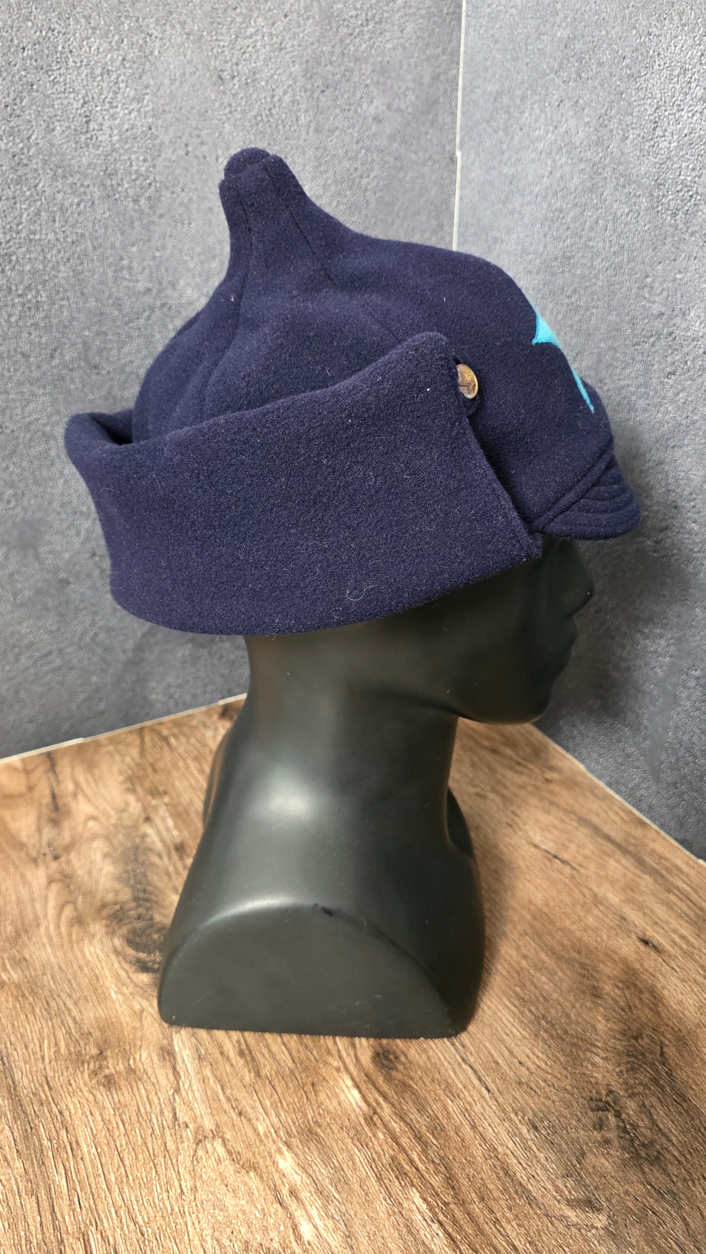 Vintage Soviet VVS Budenovka 1935 Pattern Dark Blue Air Force Cap №3