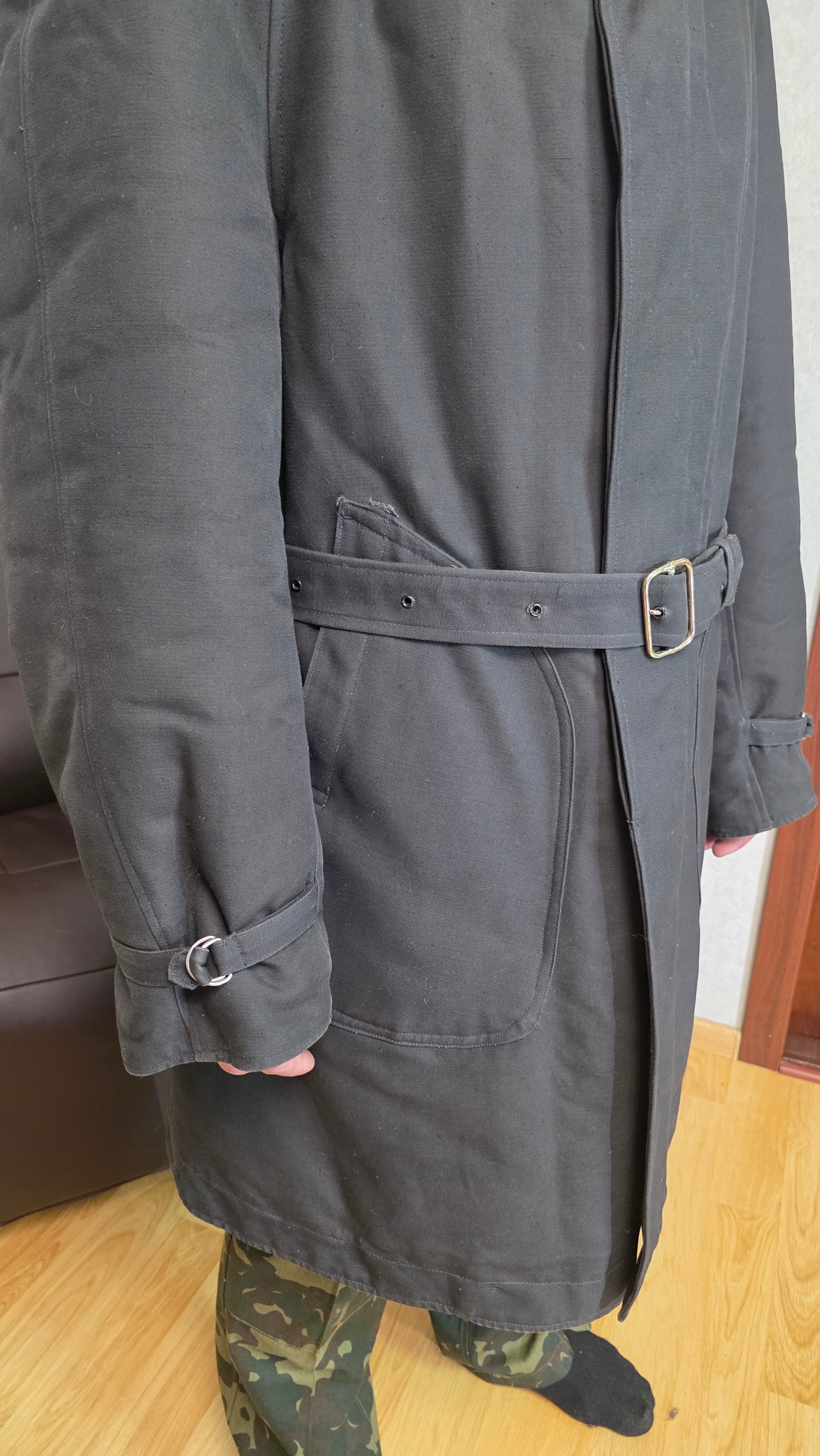 Vintage Soviet Winter Bushlat Coat USSR Cold Weather Officer Jacket