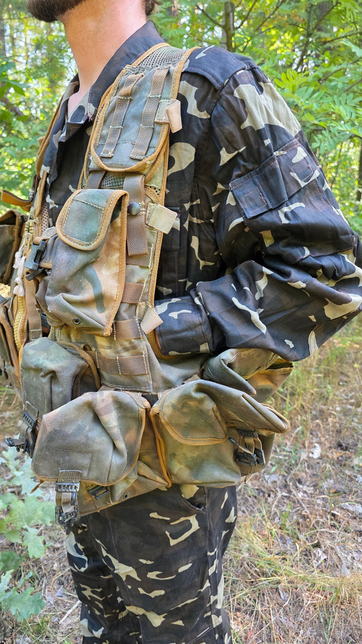 Vintage Ukrainian Vydra Tactical Vest Olive Canvas Utility Load Bearing Vest Collector Gear