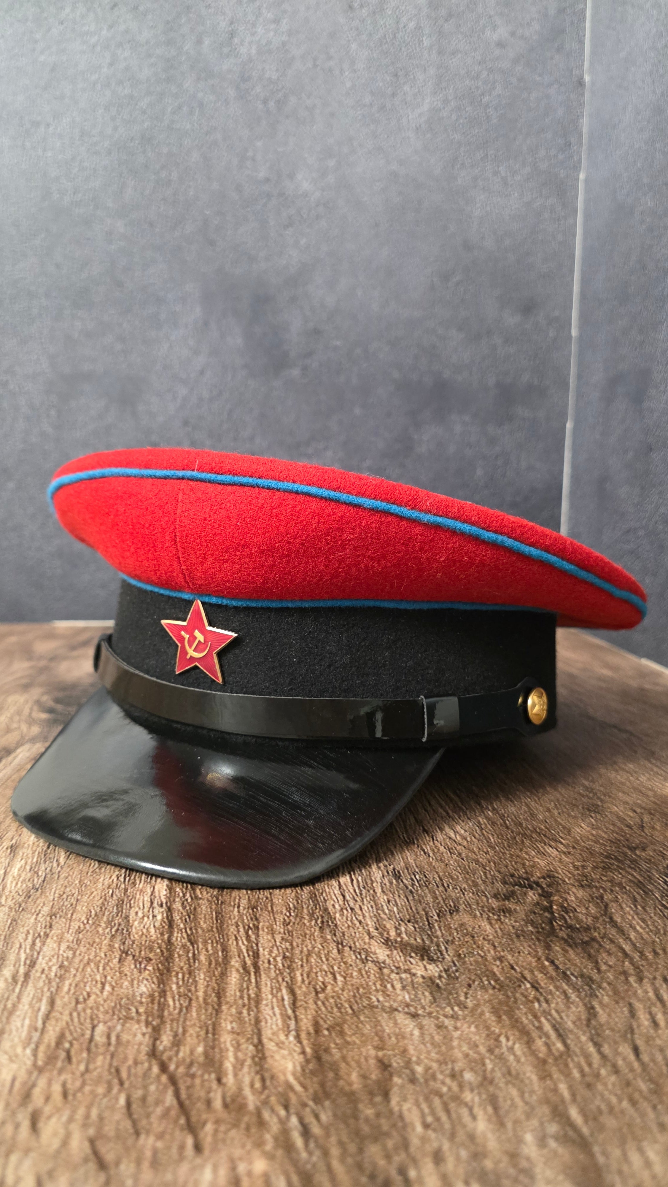 Vintage USSR 1941 Pattern Visor Cap Red Crown Black Band Soviet Service Cap - Legend Returns Vintage