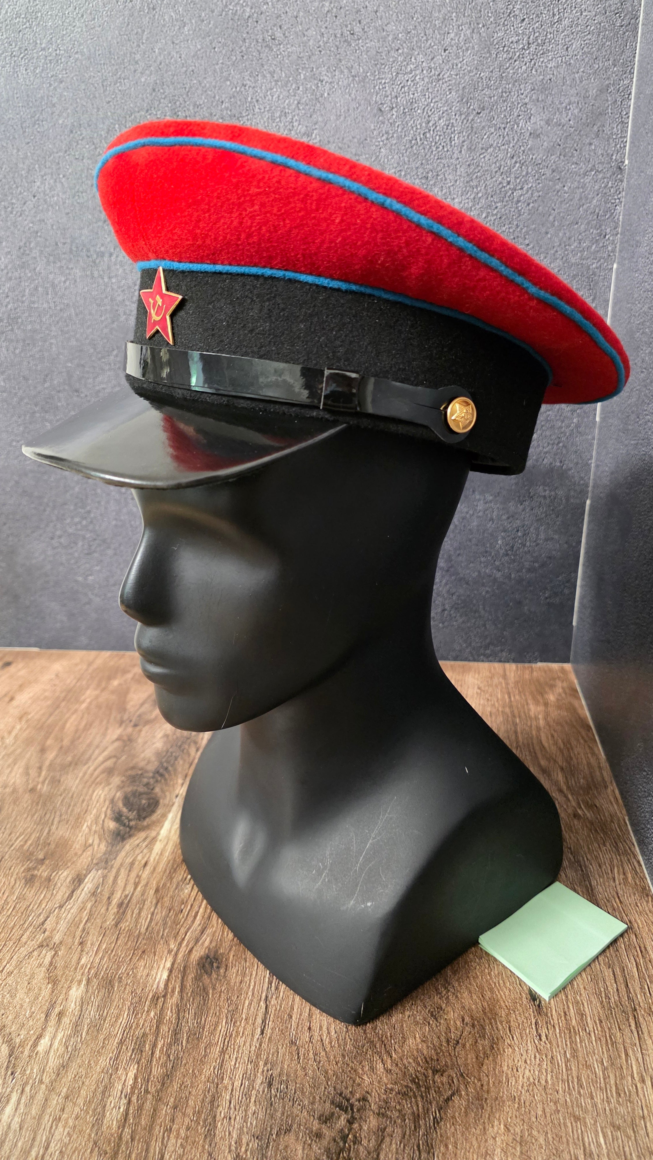 Vintage USSR 1941 Pattern Visor Cap Red Crown Black Band Soviet Service Cap - Legend Returns Vintage