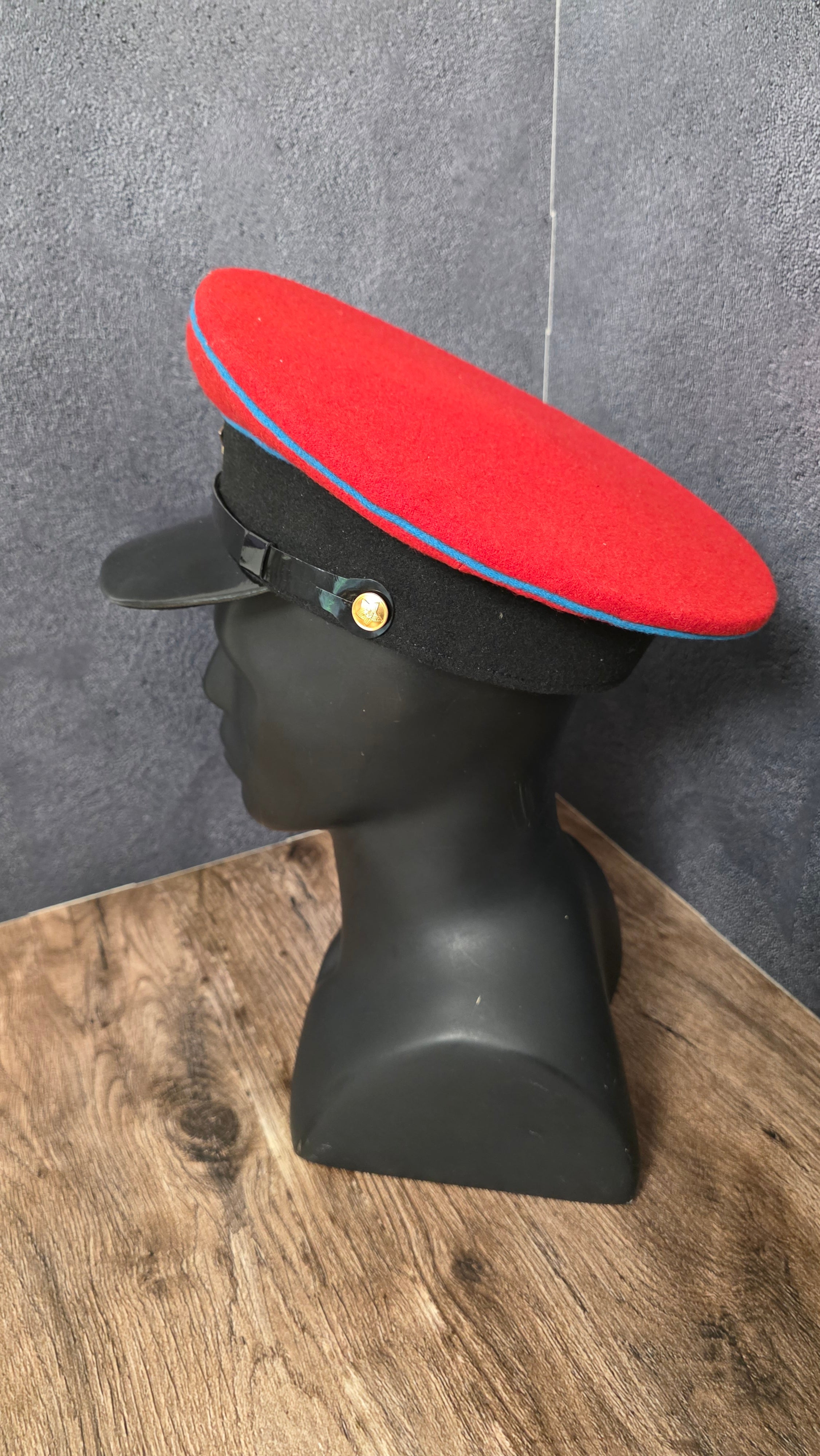 Vintage USSR 1941 Pattern Visor Cap Red Crown Black Band Soviet Service Cap - Legend Returns Vintage
