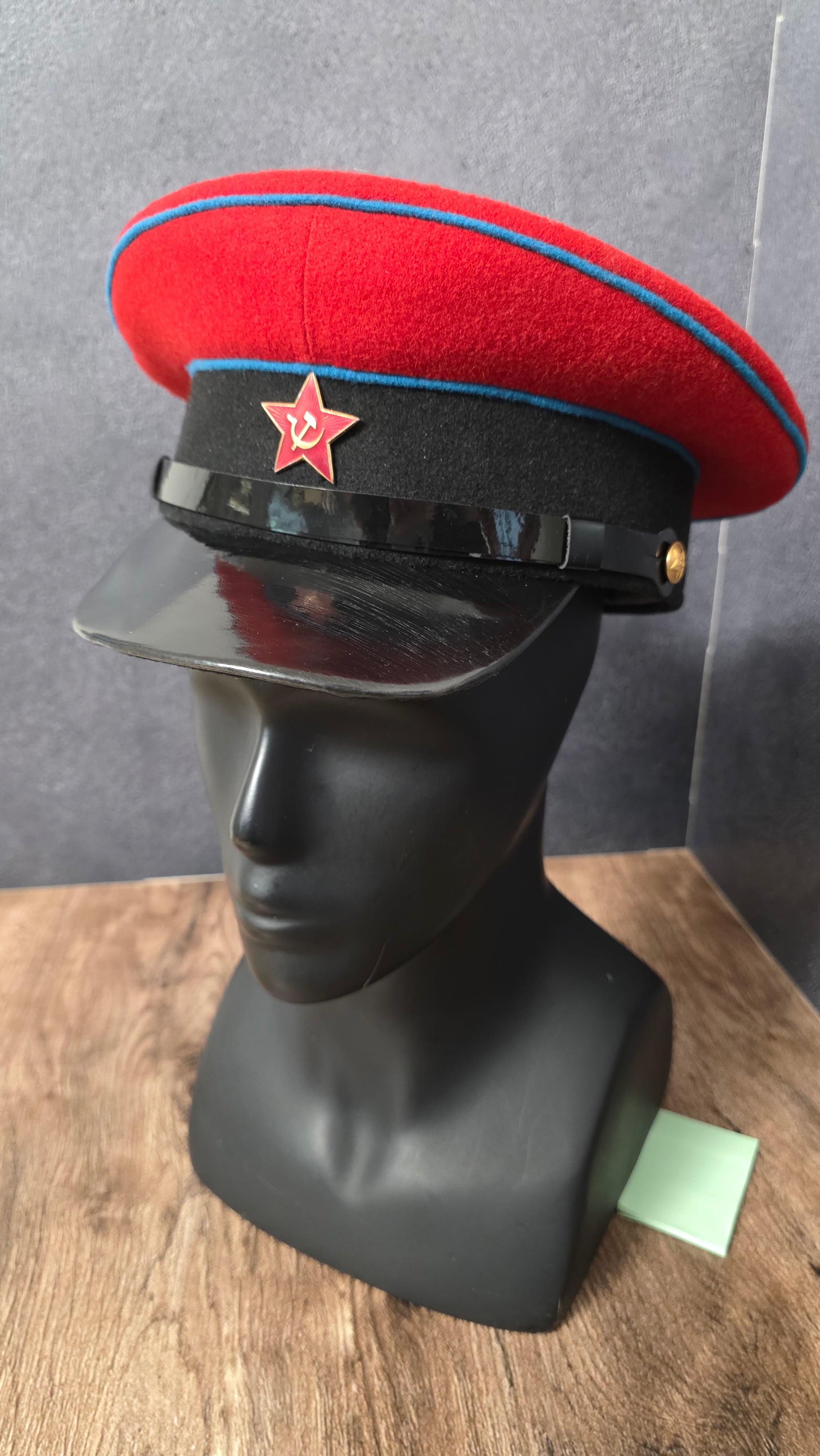 Vintage USSR 1941 Pattern Visor Cap Red Crown Black Band Soviet Service Cap - Legend Returns Vintage