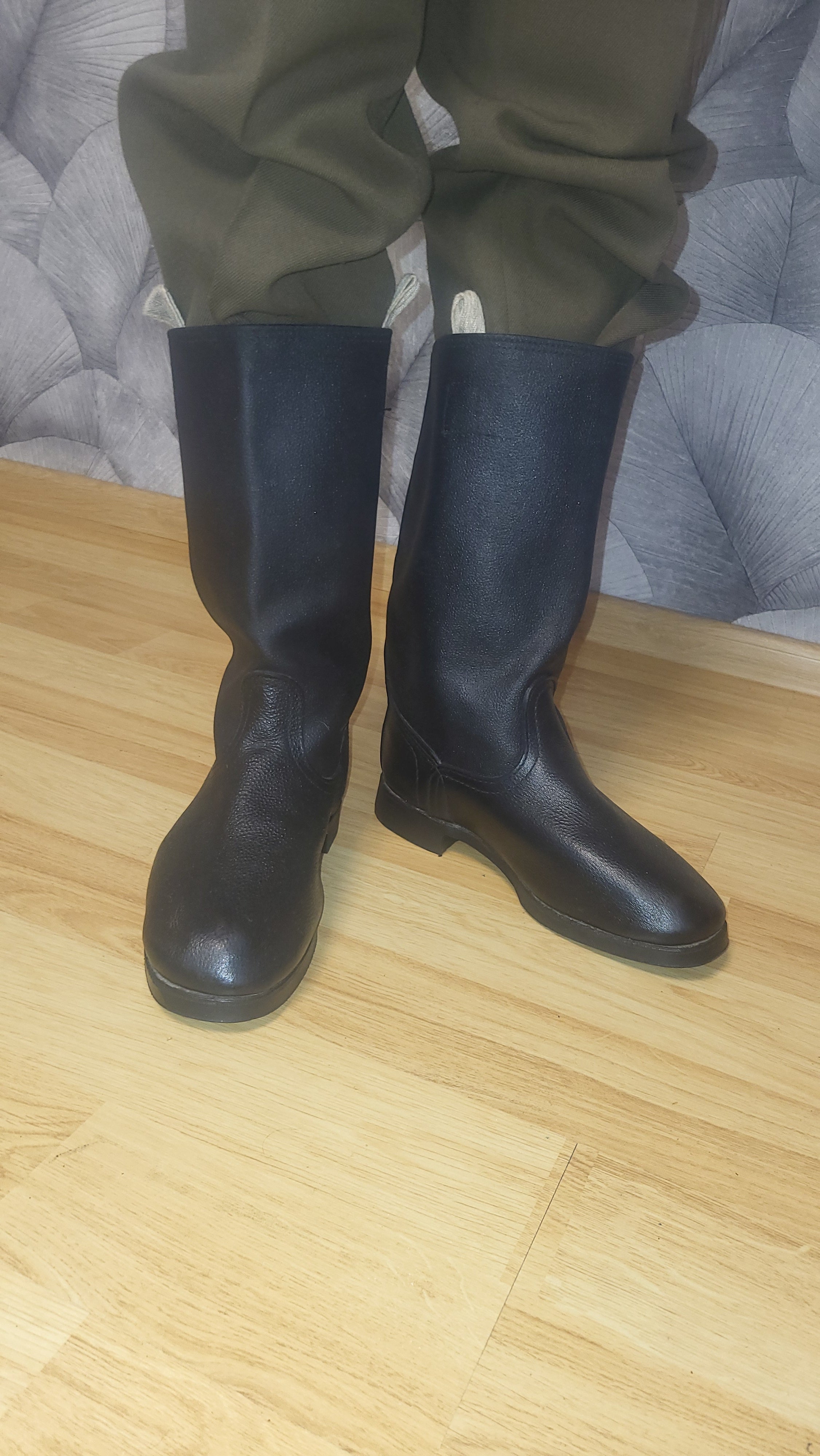 Vintage USSR 1970s Kirza Boots 34-35 cm Height Original
