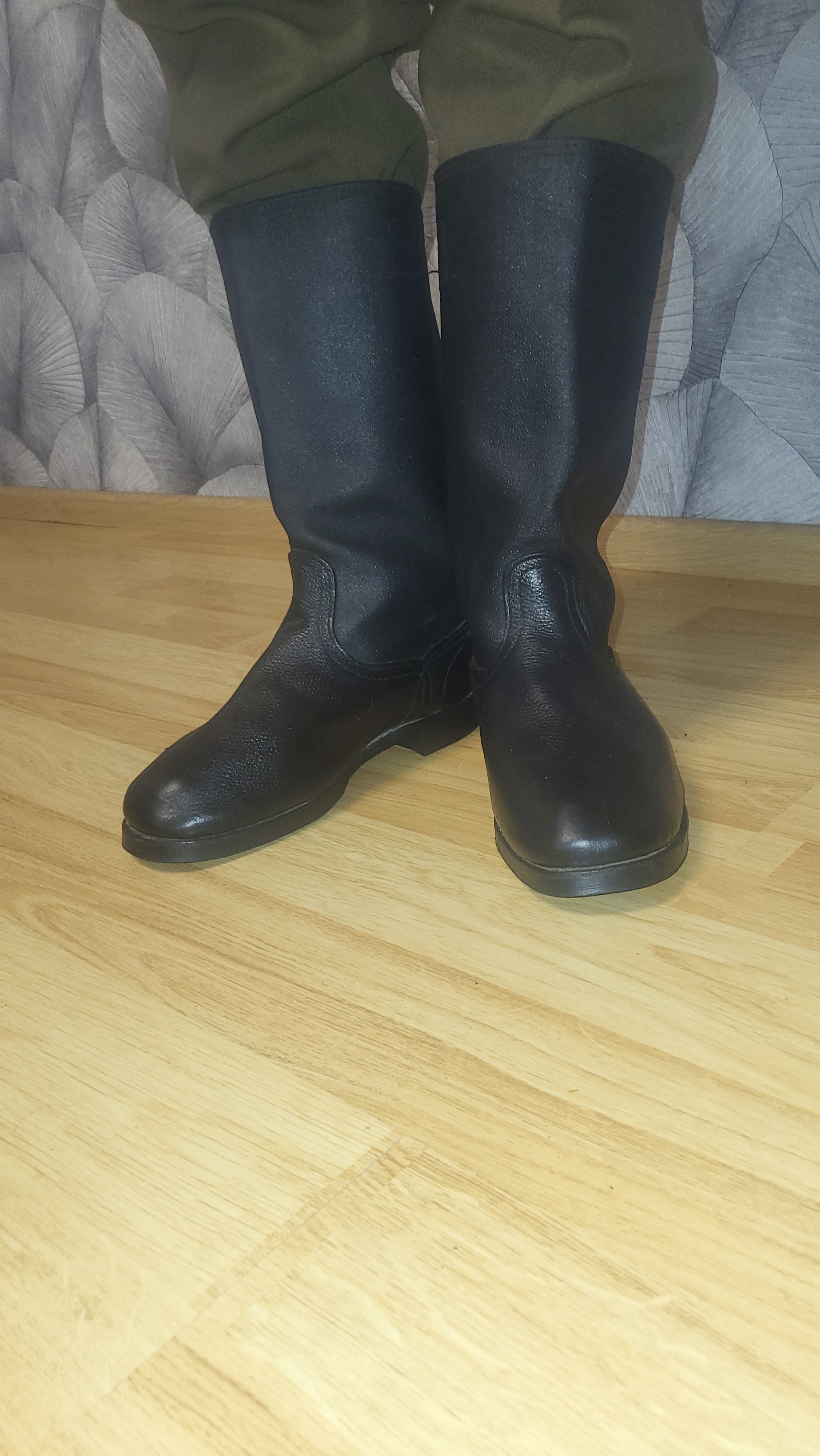 Vintage USSR 1970s Kirza Boots 34-35 cm Height Original