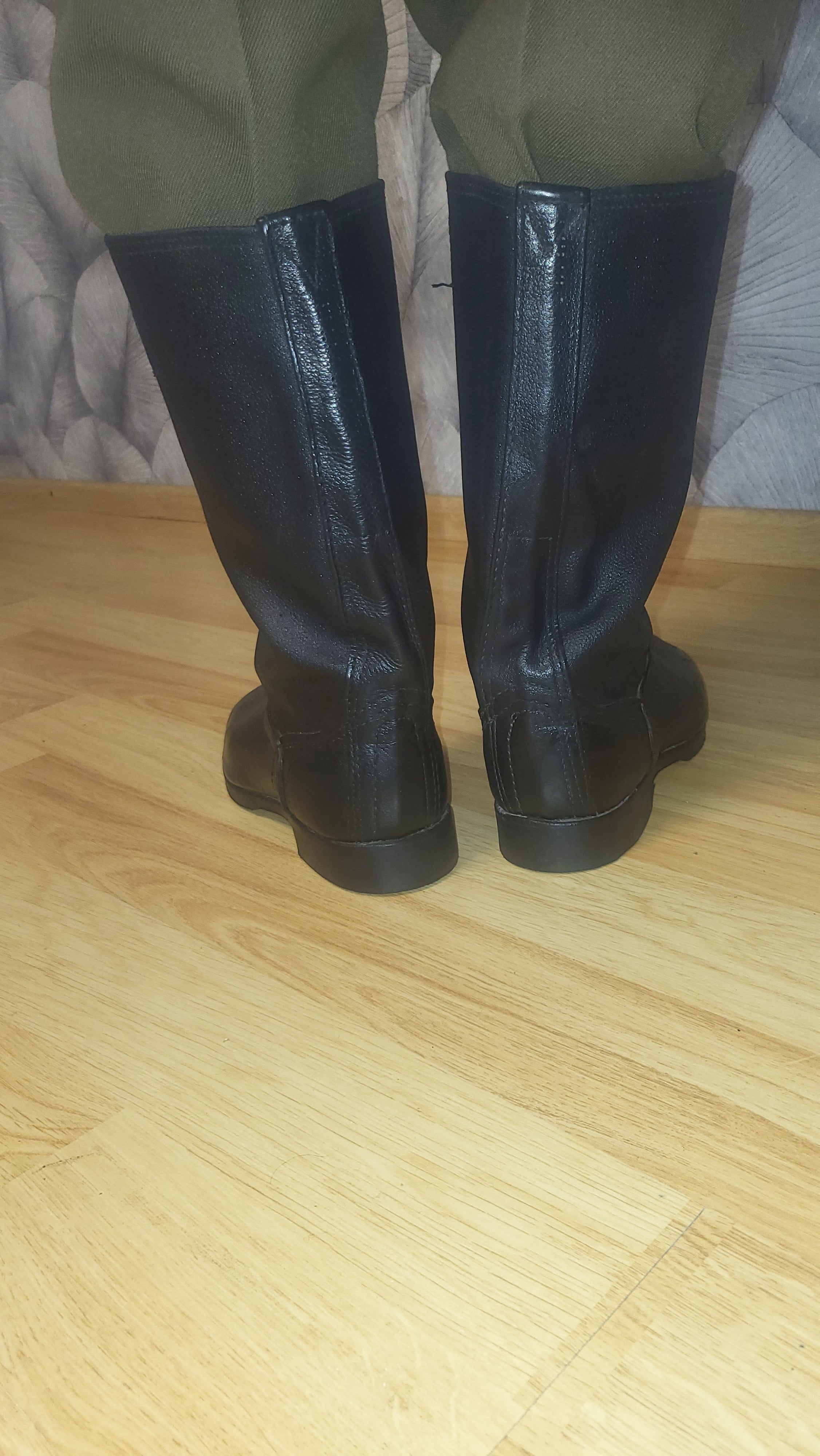 Vintage USSR 1970s Kirza Boots 34-35 cm Height Original
