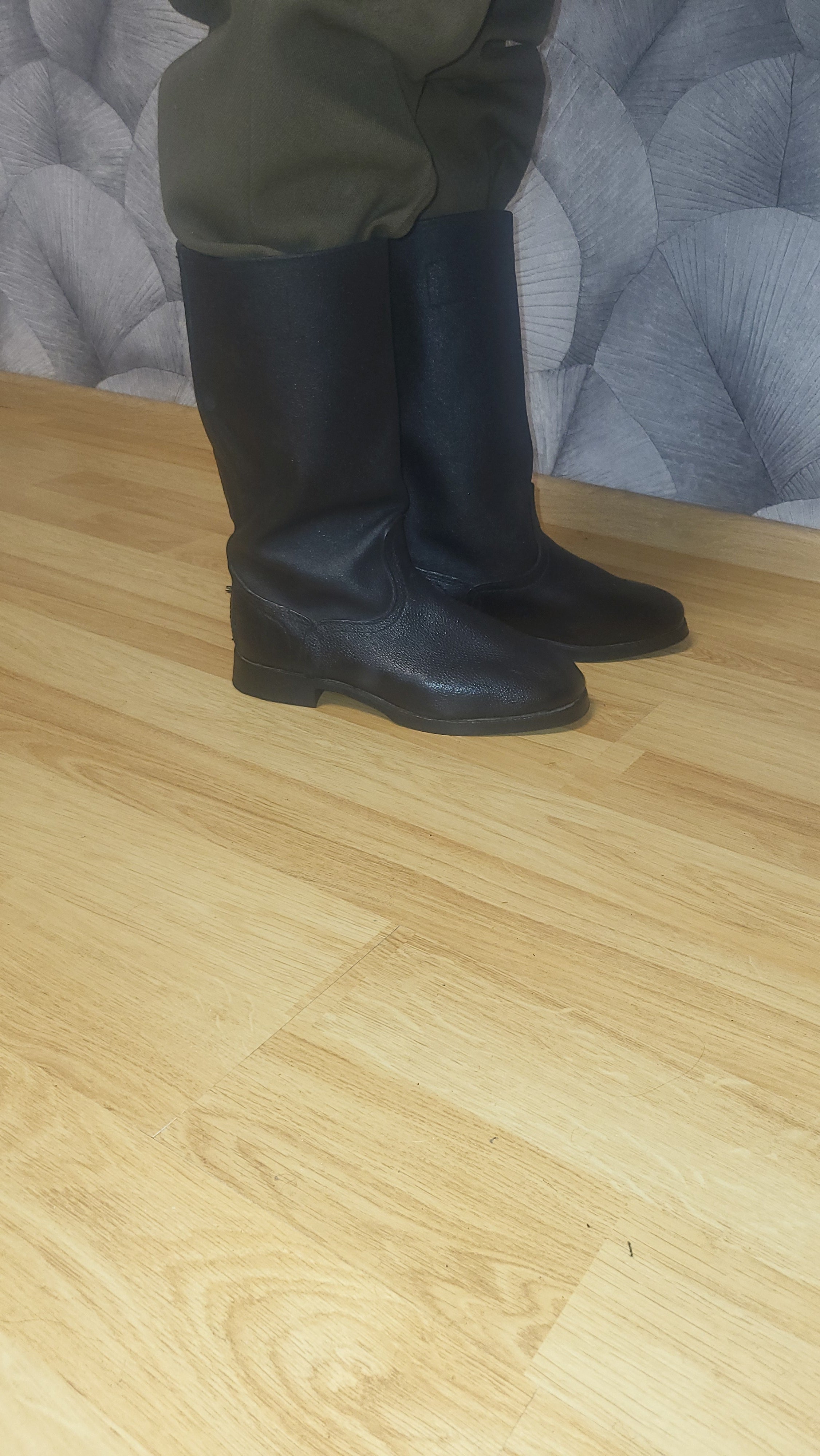 Vintage USSR 1970s Kirza Boots 34-35 cm Height Original