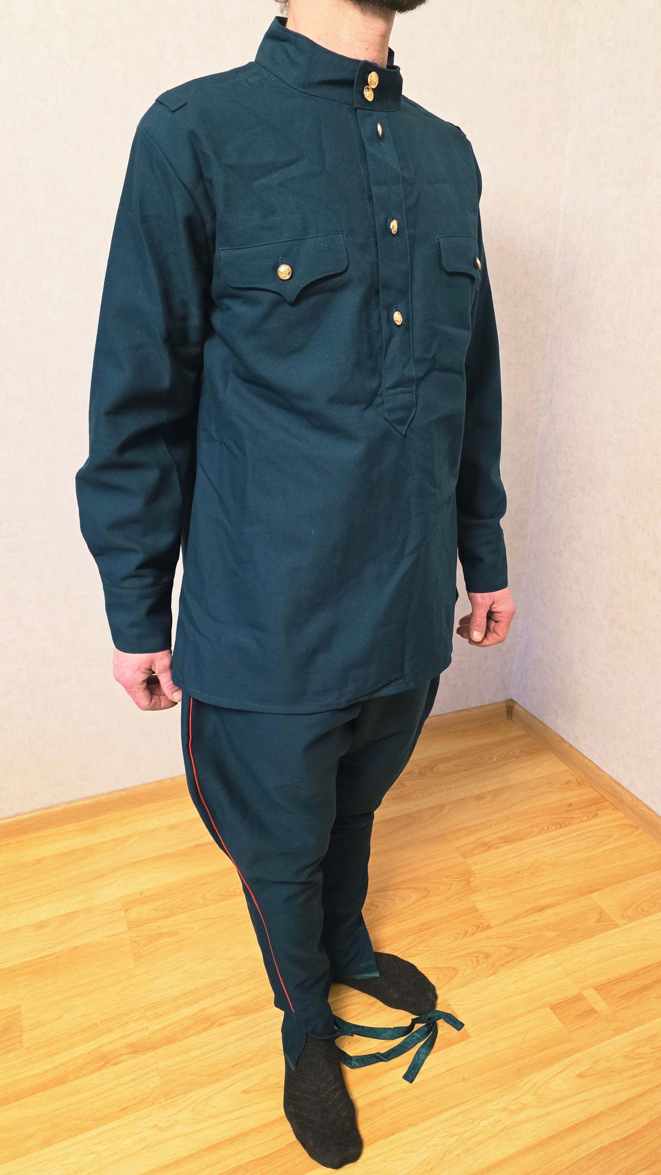 Vintage USSR Gymnastyorka Set, Sea Green RKKA Era Style Uniform - Legend Returns Vintage
