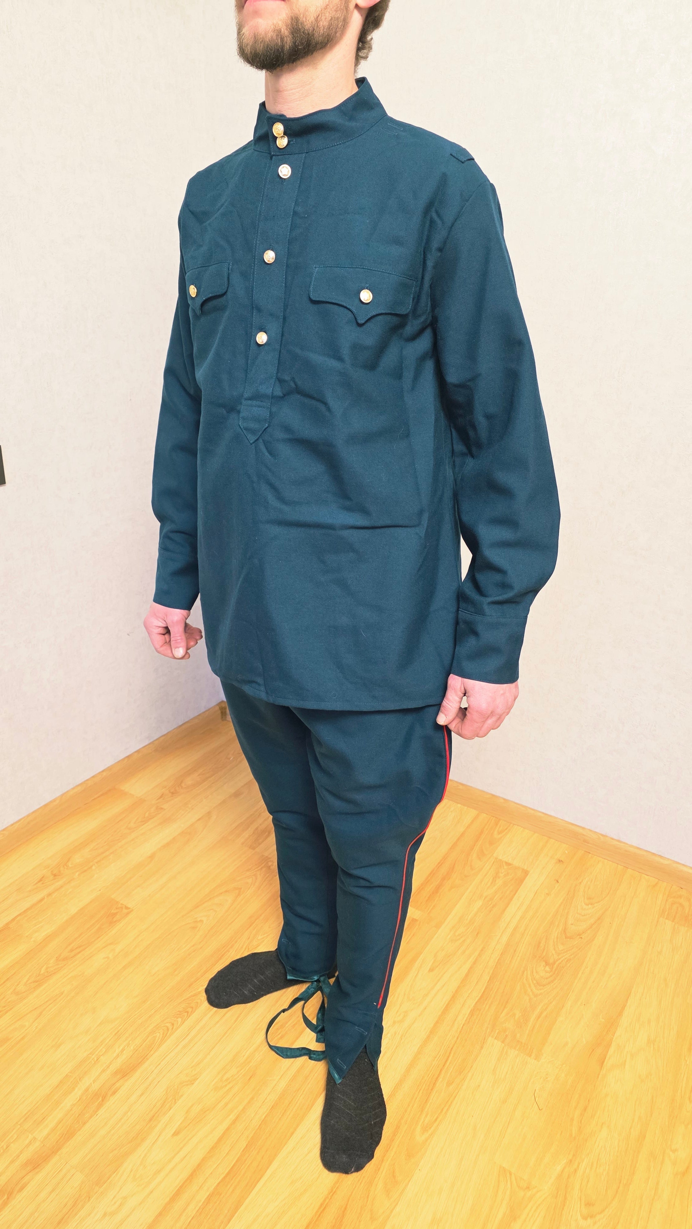 Vintage USSR Gymnastyorka Set, Sea Green RKKA Era Style Uniform - Legend Returns Vintage