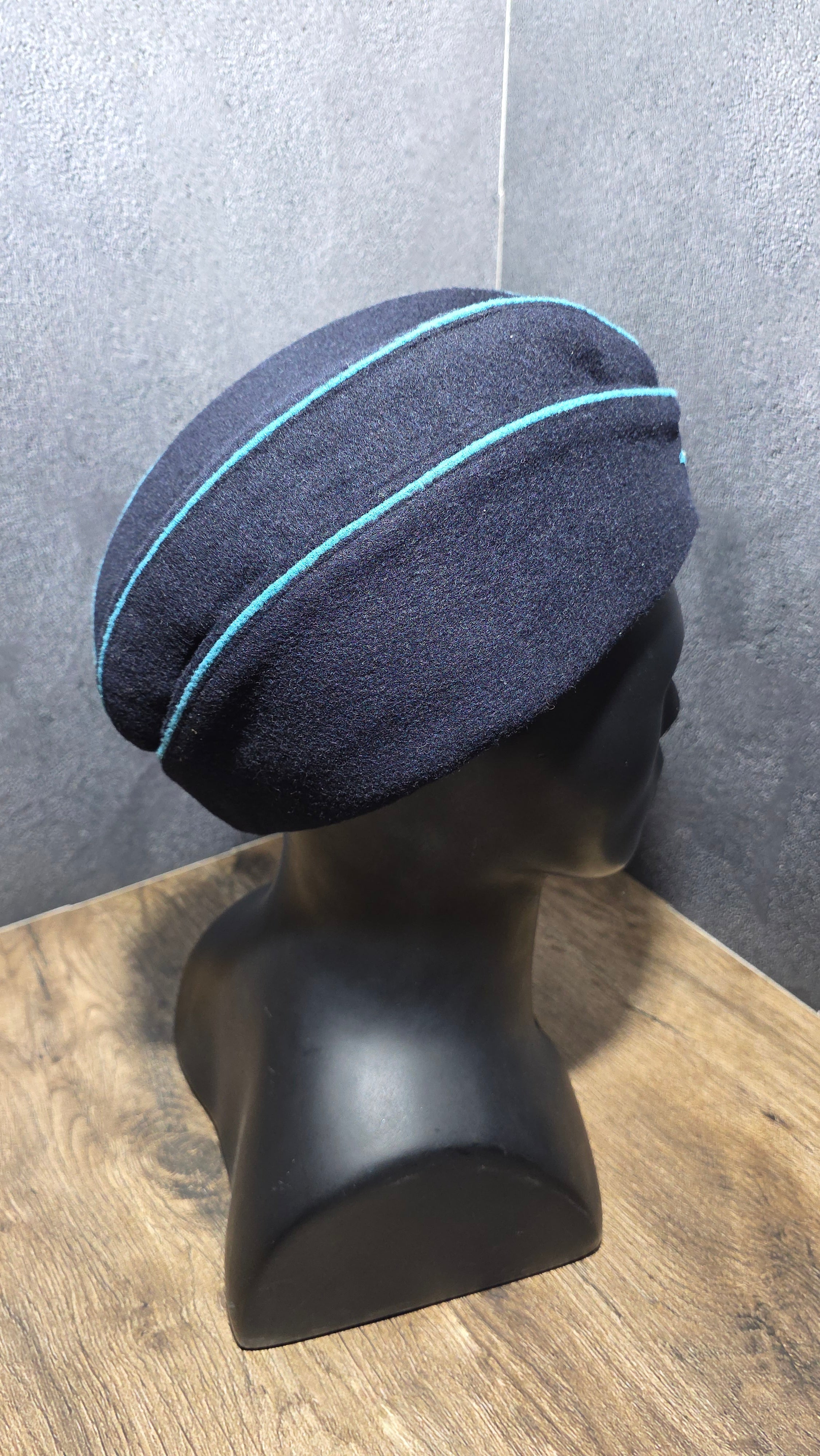 Vintage USSR RKKA VVS 1935 Pattern Blue Wool Pilotka Cap