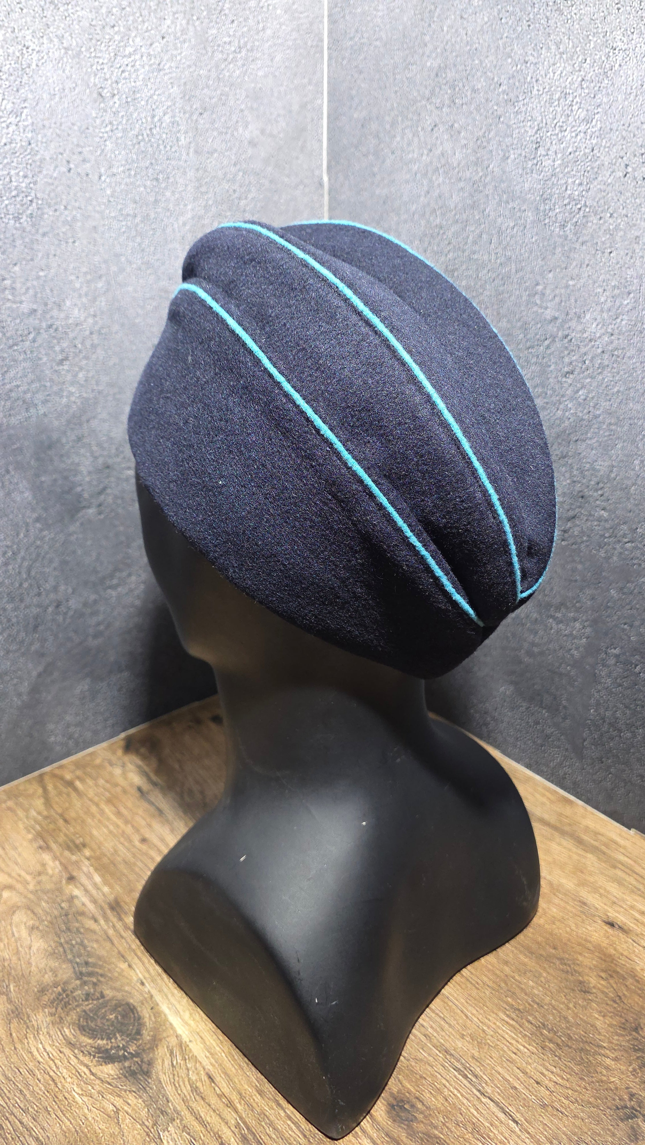 Vintage USSR RKKA VVS 1935 Pattern Blue Wool Pilotka Cap