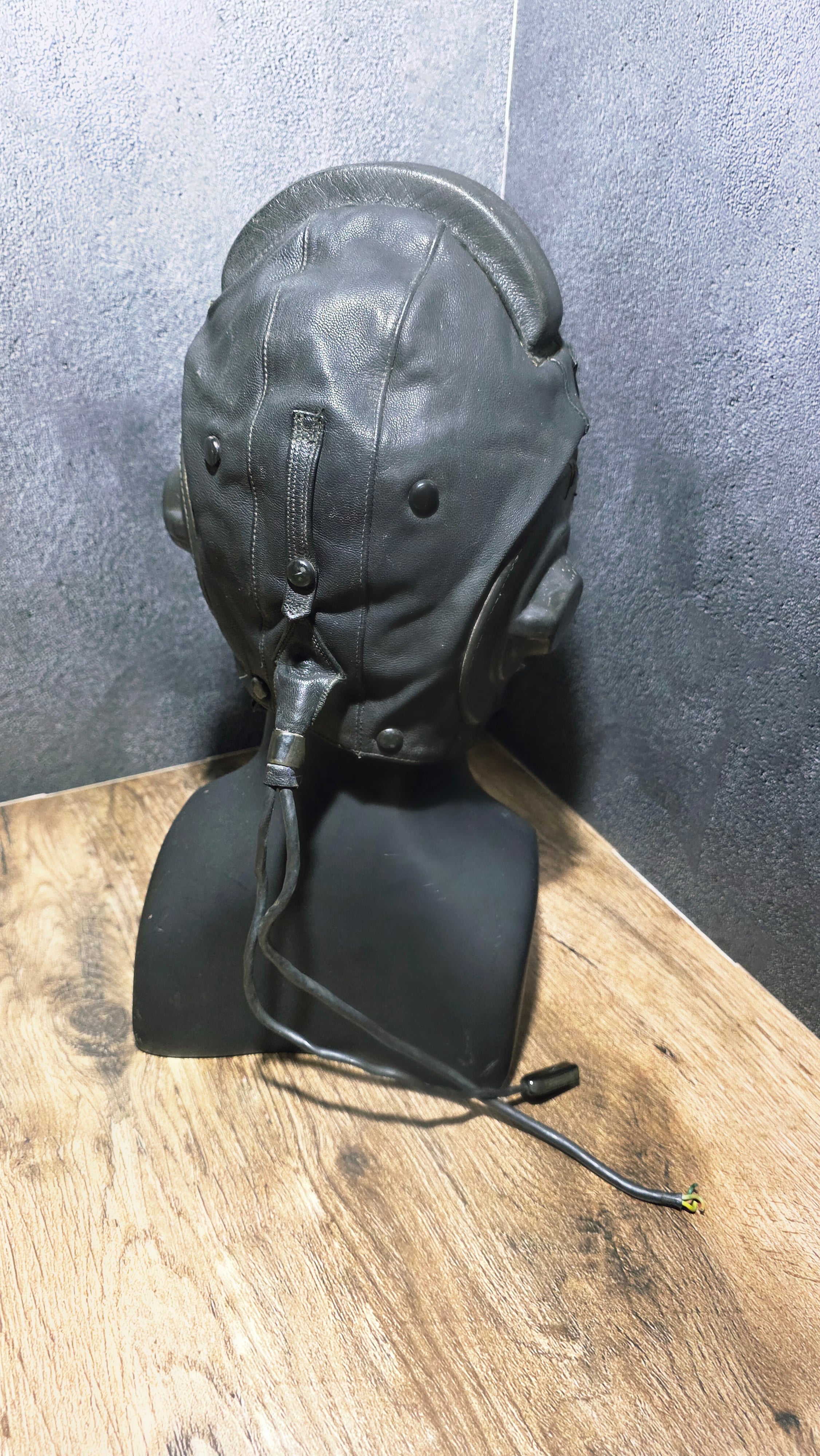 Vintage USSR Soviet Winter Pilot Helmet Sheepskin Lined with Headset