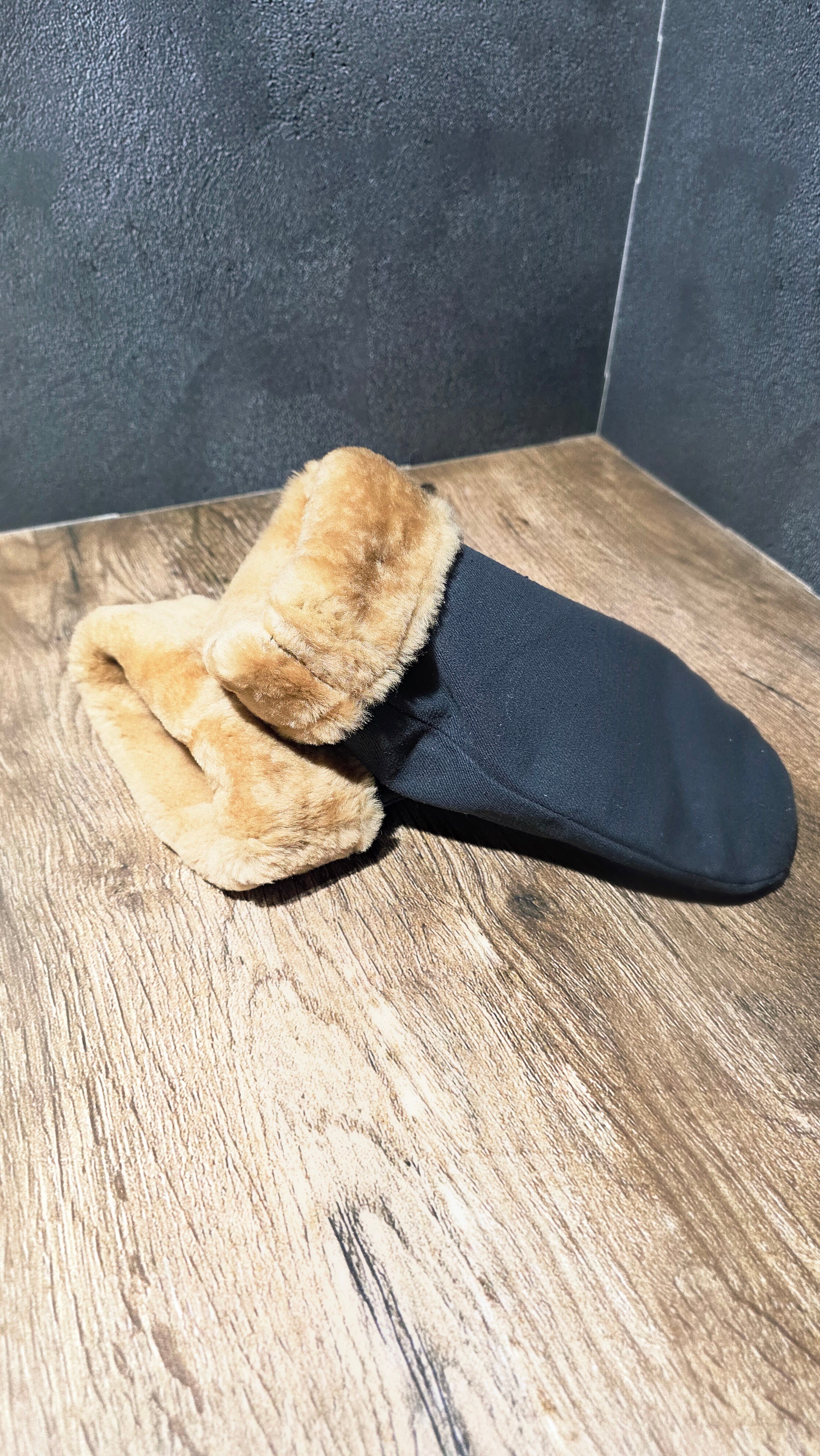 Vintage USSR Soviet Winter Sheepskin Mittens 1980s New Old Stock