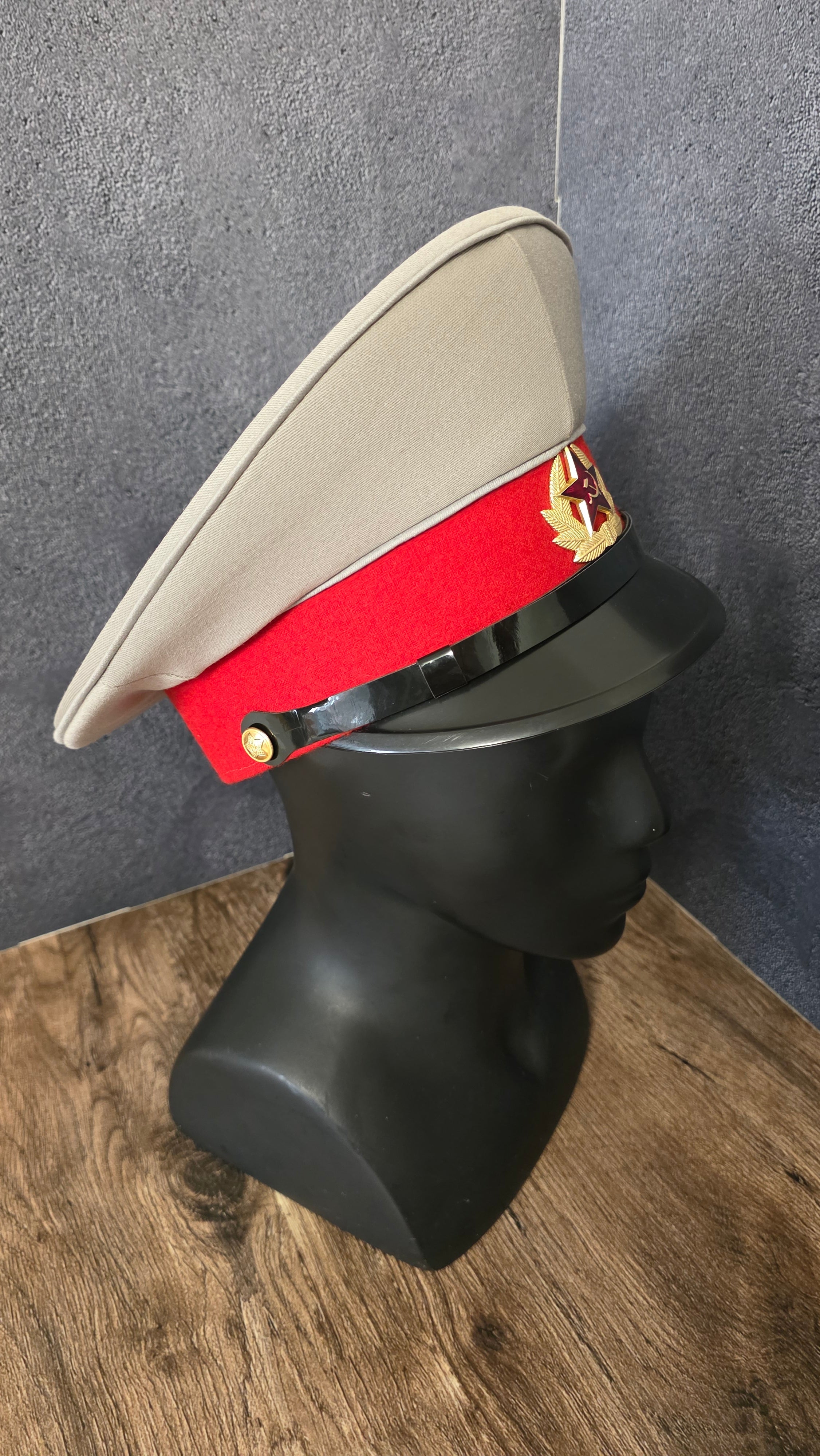 Vintage USSR Suvorov Cadet Visor Cap White Crown Red Band Soviet School Hat