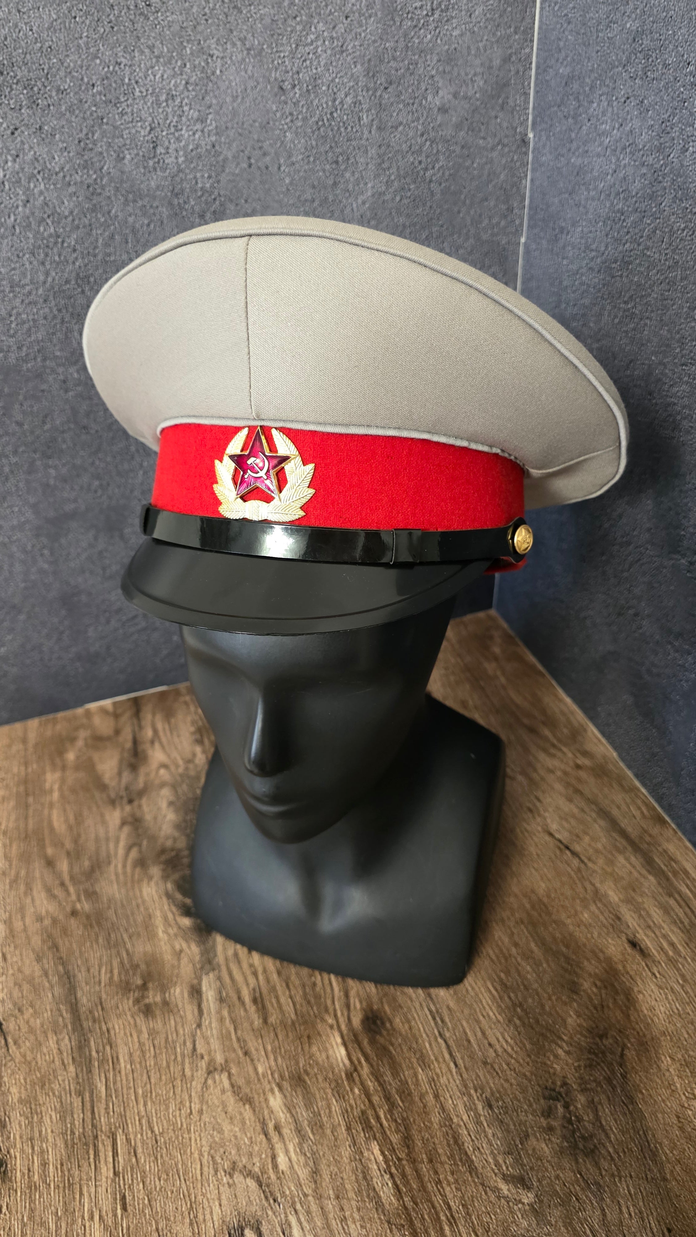 Vintage USSR Suvorov Cadet Visor Cap White Crown Red Band Soviet School Hat